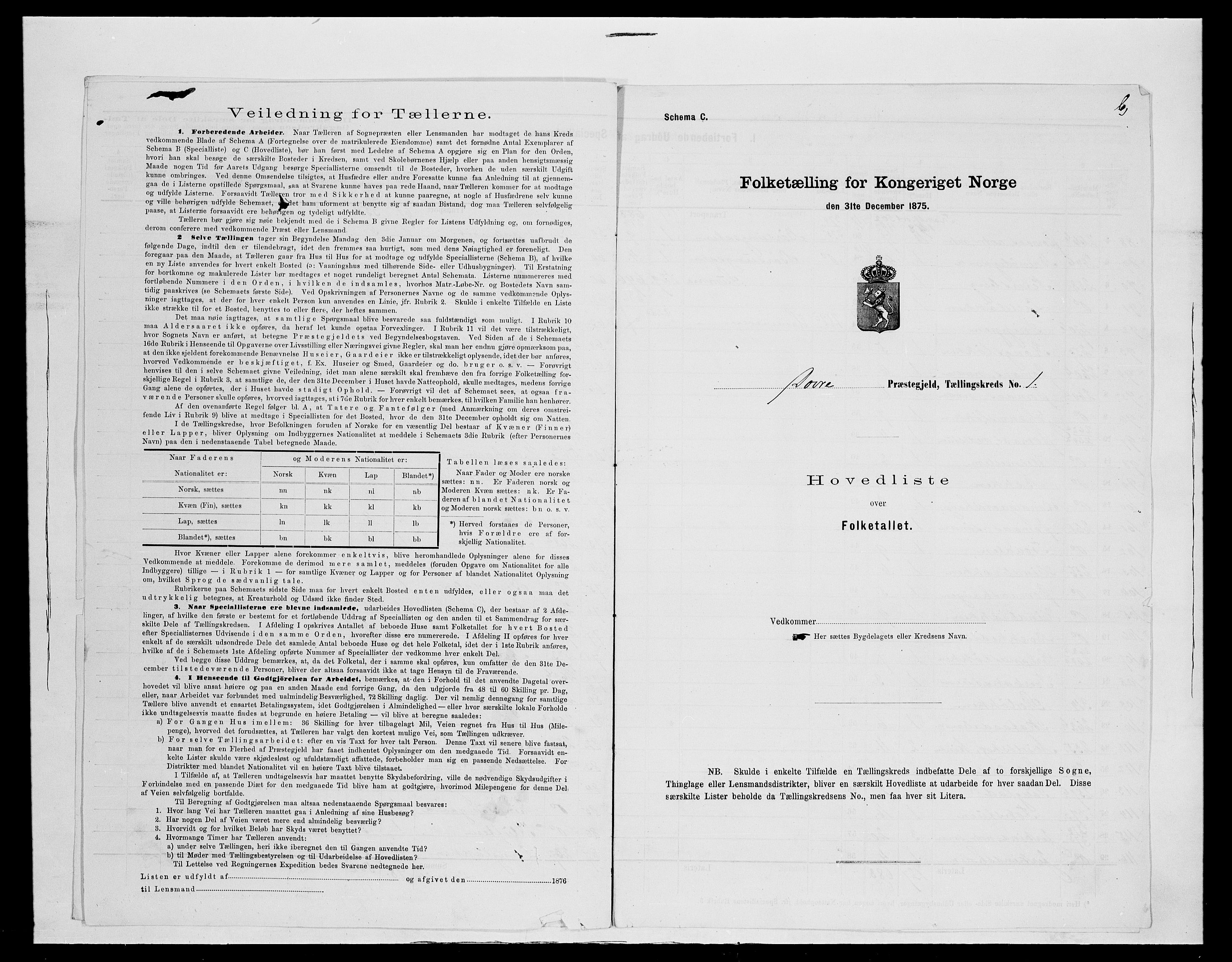 SAH, 1875 census for 0511P Dovre, 1875, p. 18