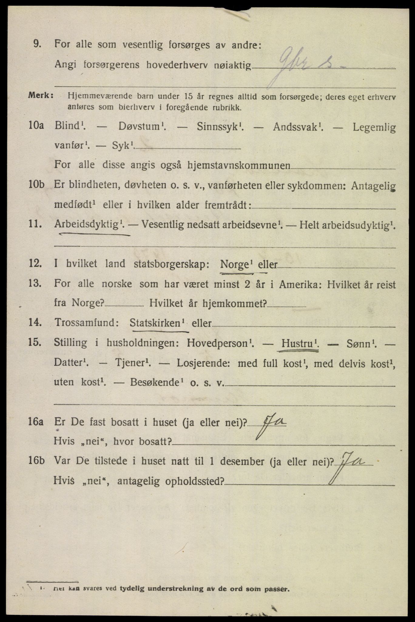 SAK, 1920 census for Laudal, 1920, p. 941