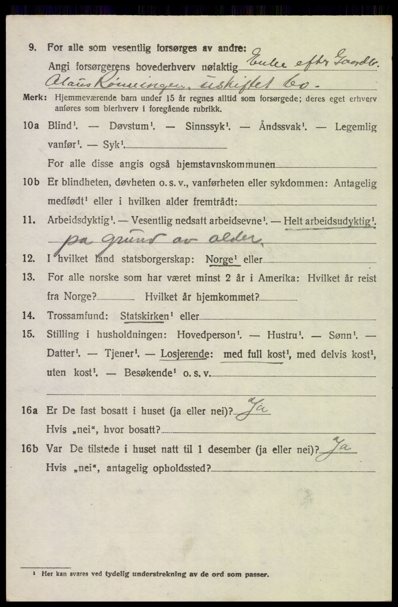 SAH, 1920 census for Trysil, 1920, p. 4554