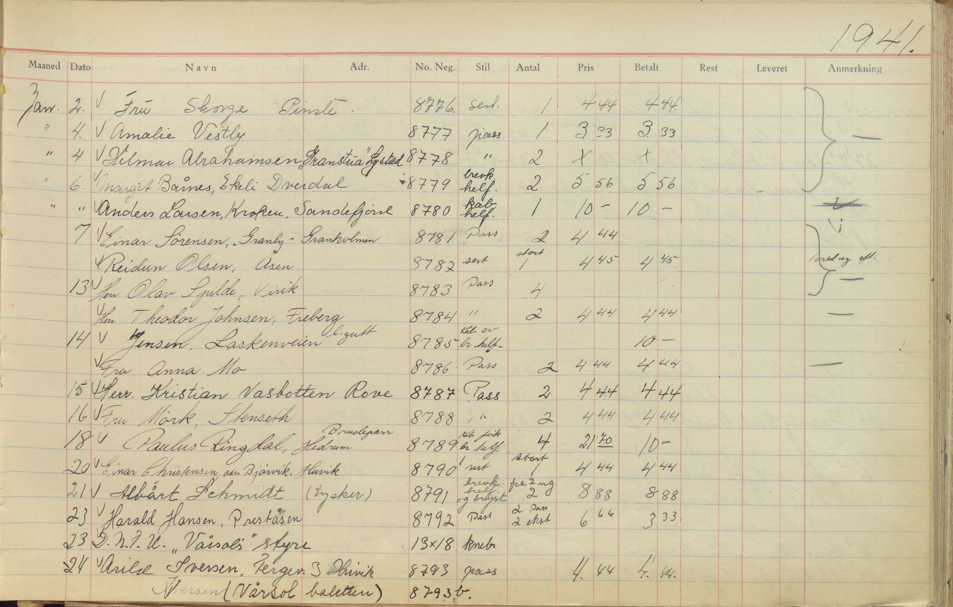 Pa 1494 - Jørgensen, Antonius. Fotograf, VEMU/A-2760/F/Fb, 1927-1984, p. 541