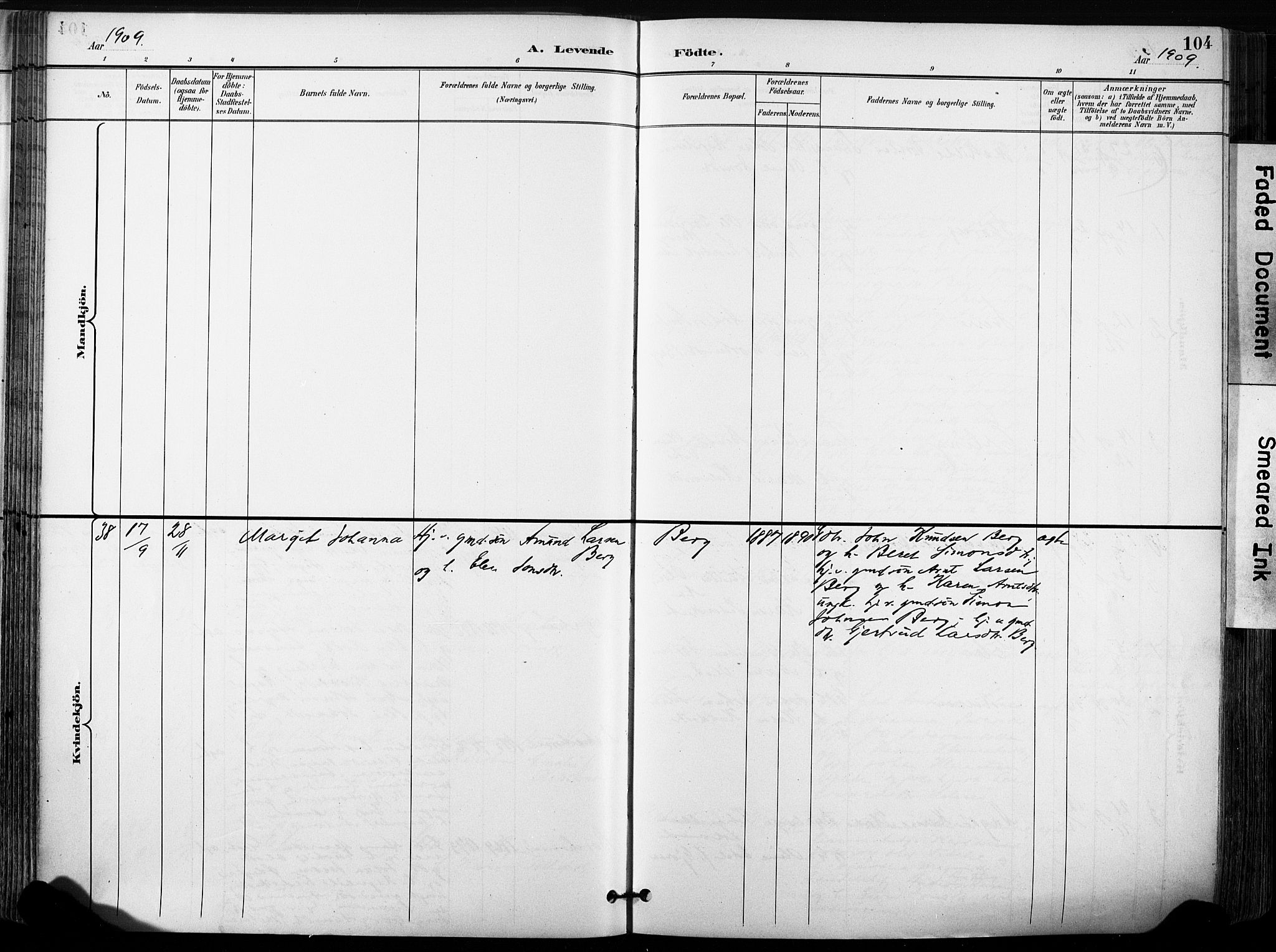 Ministerialprotokoller, klokkerbøker og fødselsregistre - Sør-Trøndelag, SAT/A-1456/630/L0497: Parish register (official) no. 630A10, 1896-1910, p. 104