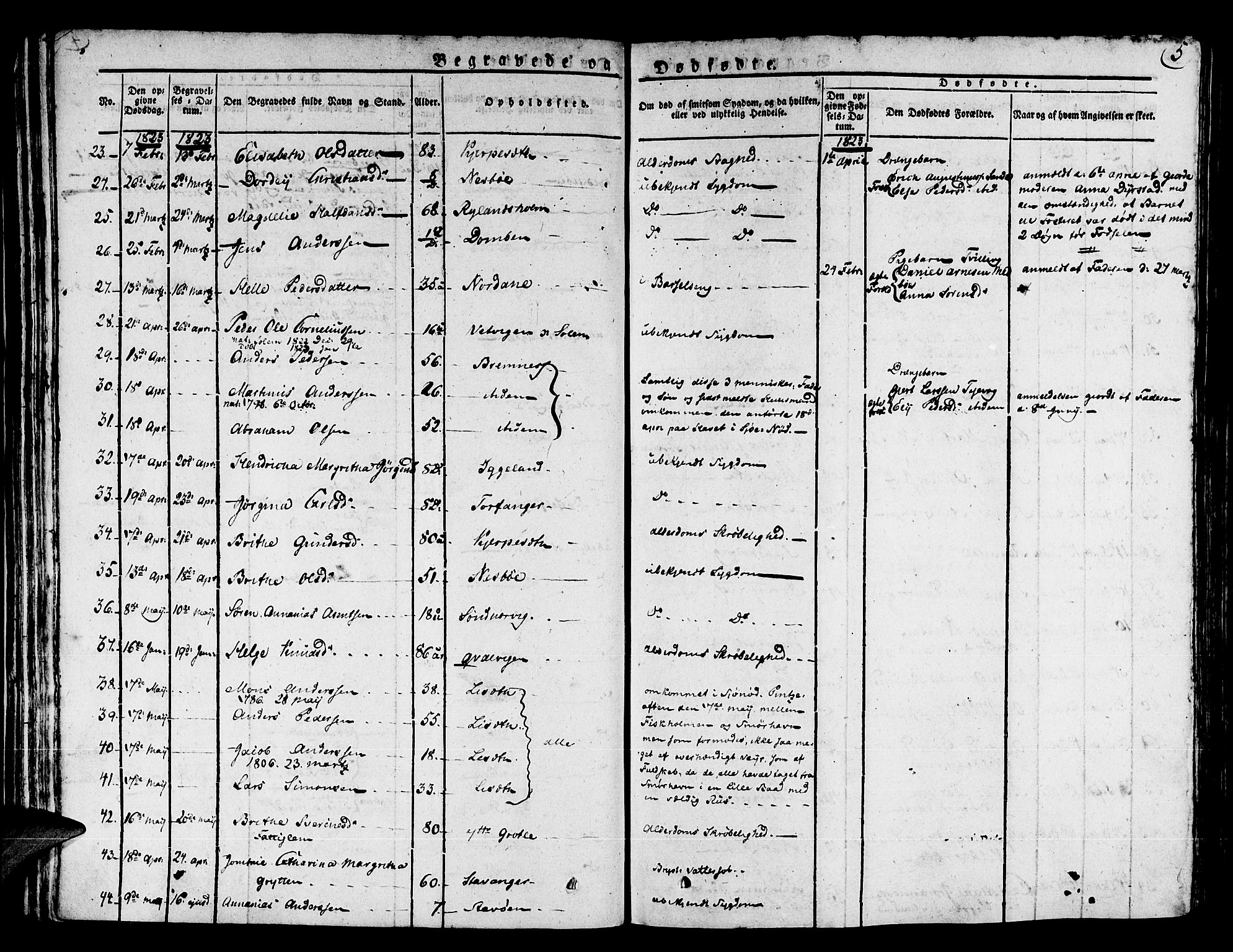 Kinn sokneprestembete, AV/SAB-A-80801/H/Haa/Haaa/L0004/0002: Parish register (official) no. A 4II, 1822-1840, p. 5