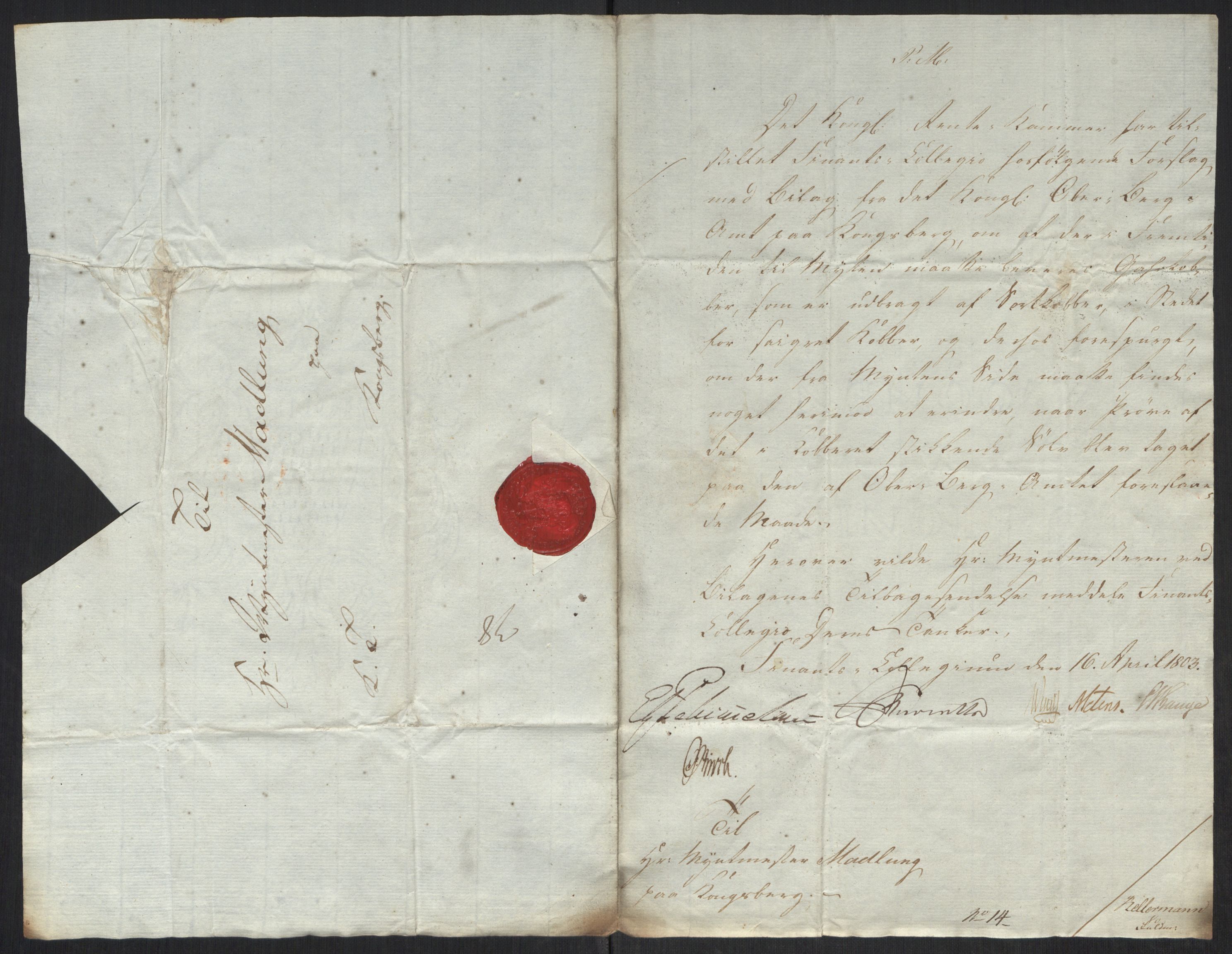 Rentekammeret inntil 1814, Realistisk ordnet avdeling, RA/EA-4070/Oa/L0008: [Y6]: Embetsbrev til myntmesteren på Kongsberg (1797-1806 og 1808-1813), 1797-1813, p. 149