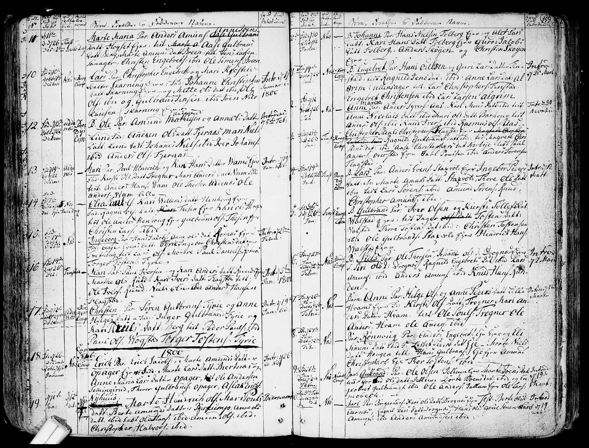 Nes prestekontor Kirkebøker, SAO/A-10410/F/Fa/L0004: Parish register (official) no. I 4, 1781-1816, p. 153