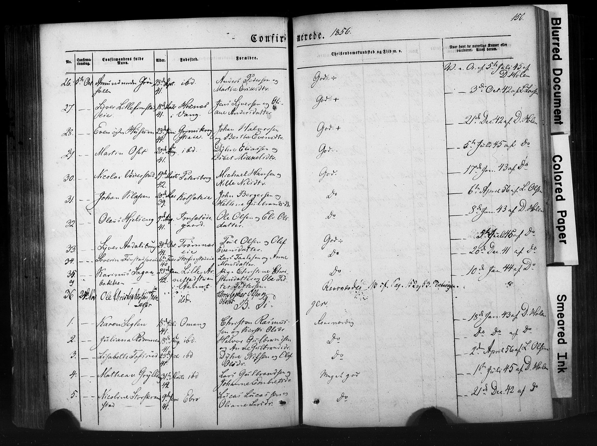 Løten prestekontor, AV/SAH-PREST-022/K/Ka/L0007: Parish register (official) no. 7, 1850-1859, p. 150