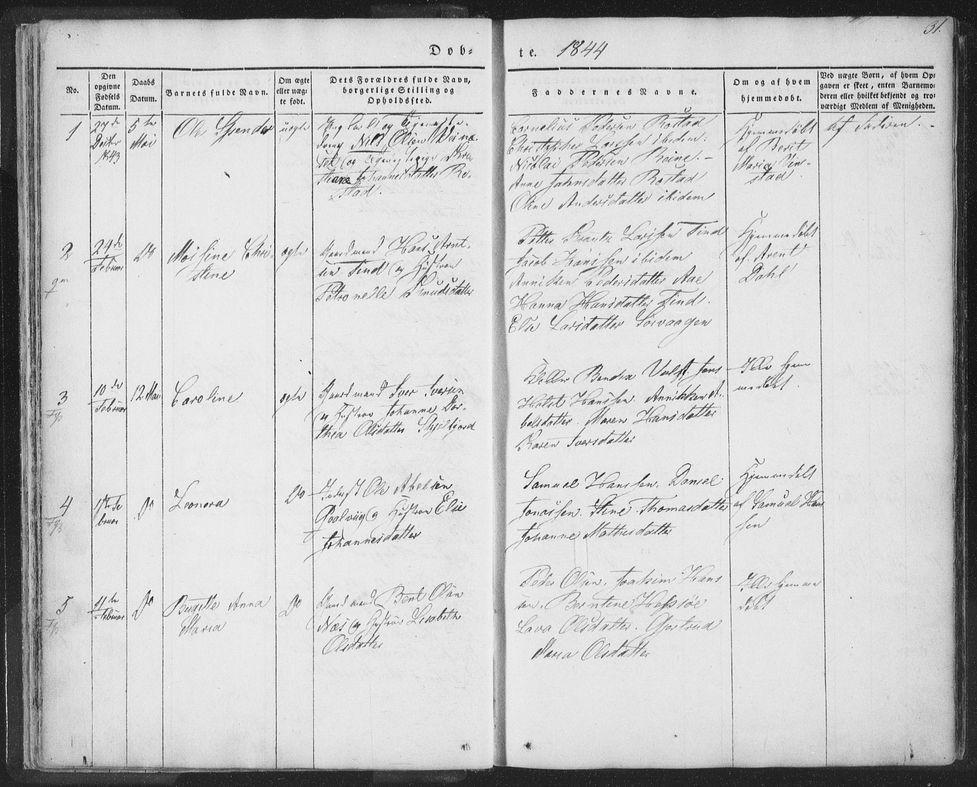 Ministerialprotokoller, klokkerbøker og fødselsregistre - Nordland, AV/SAT-A-1459/885/L1202: Parish register (official) no. 885A03, 1838-1859, p. 31