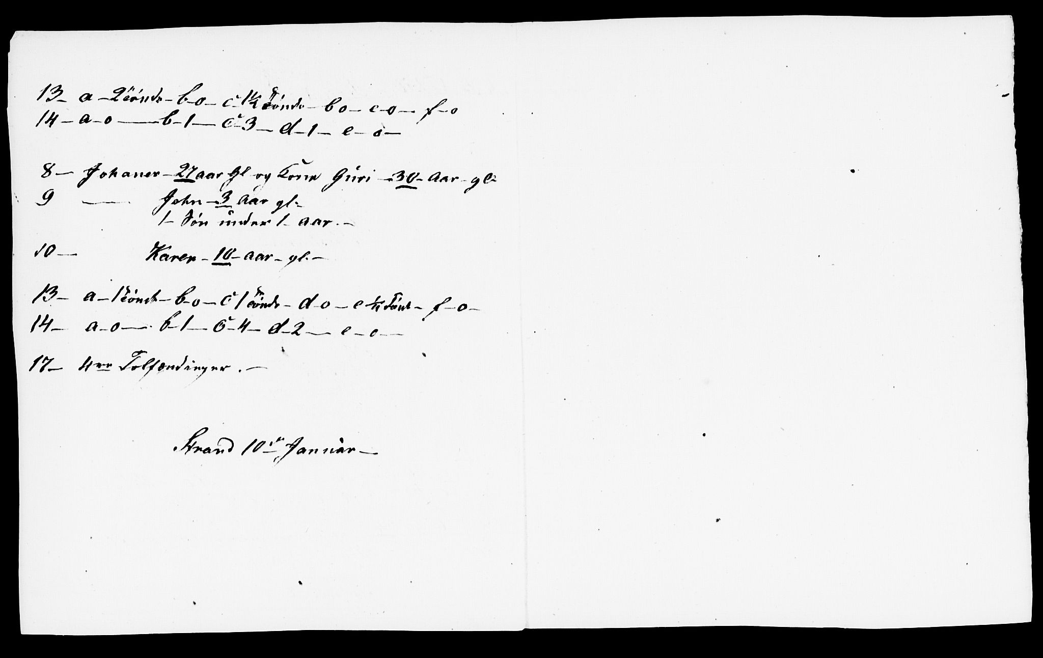 , Census 1845 for Stod, 1845, p. 60