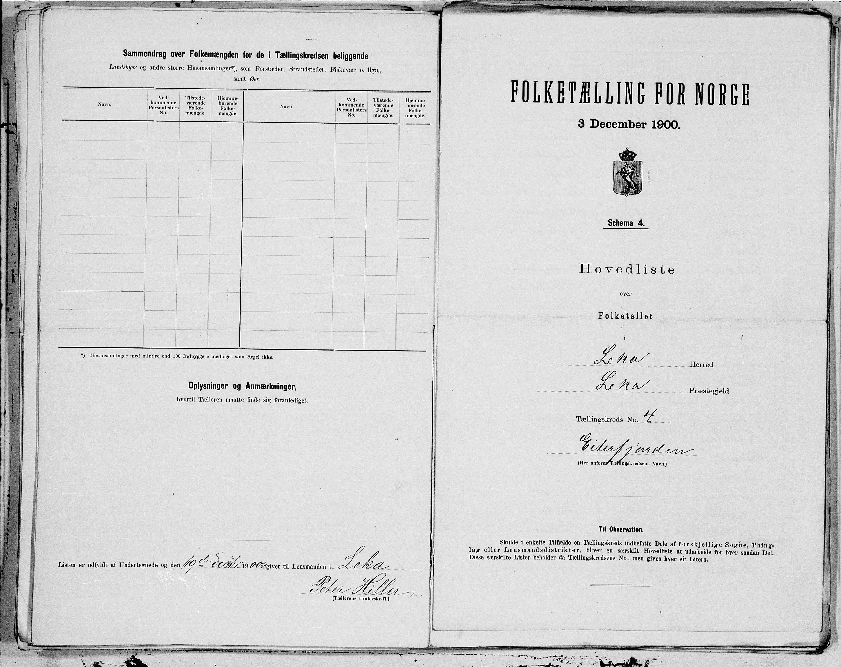 SAT, 1900 census for Leka, 1900, p. 9