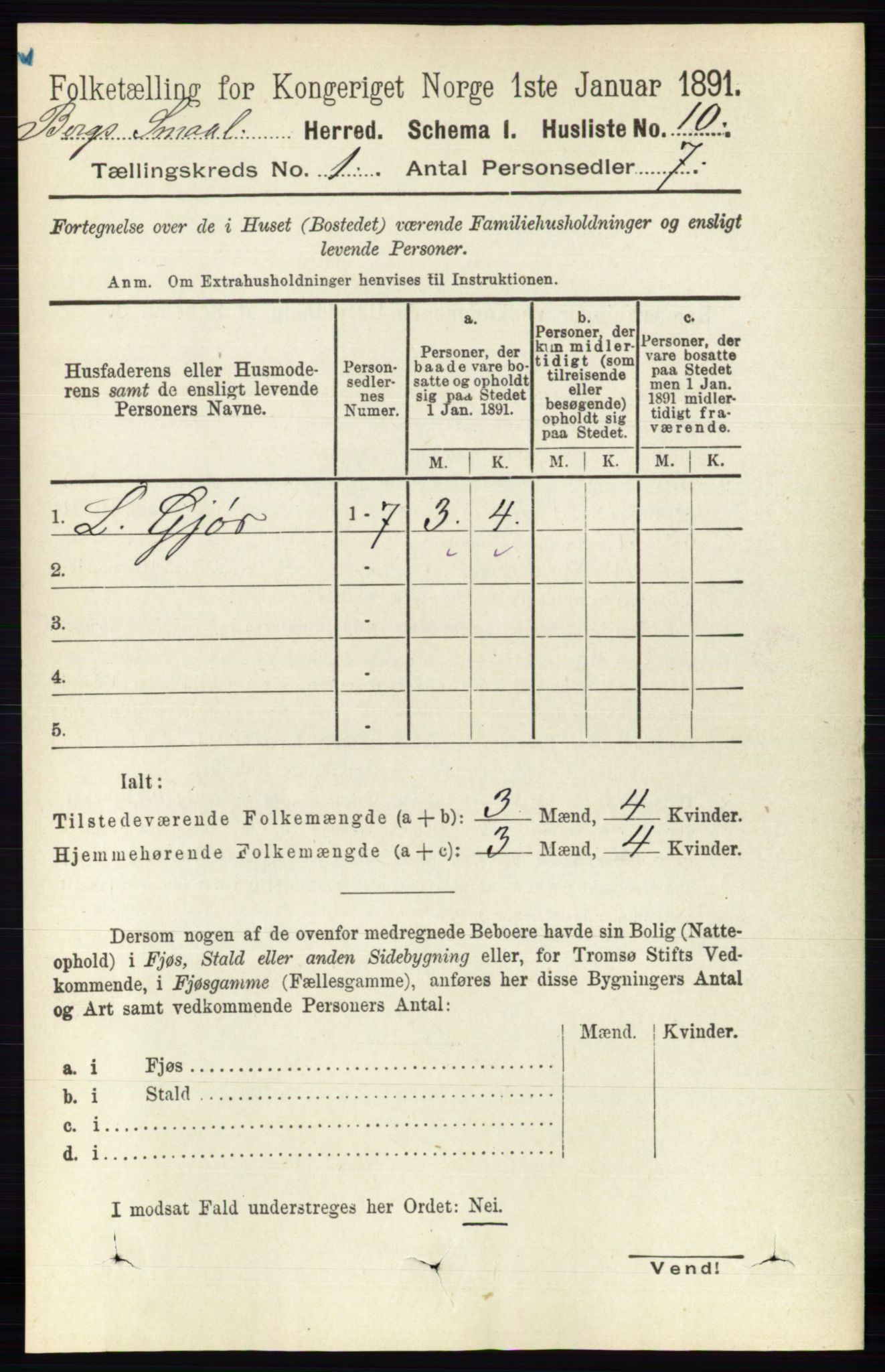 RA, 1891 census for 0116 Berg, 1891, p. 37