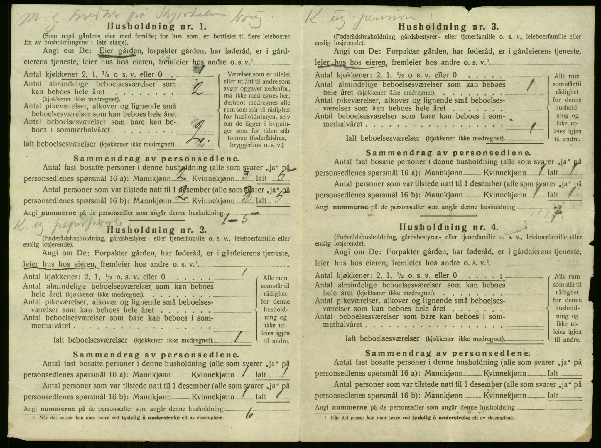 SAKO, 1920 census for Tyristrand, 1920, p. 601