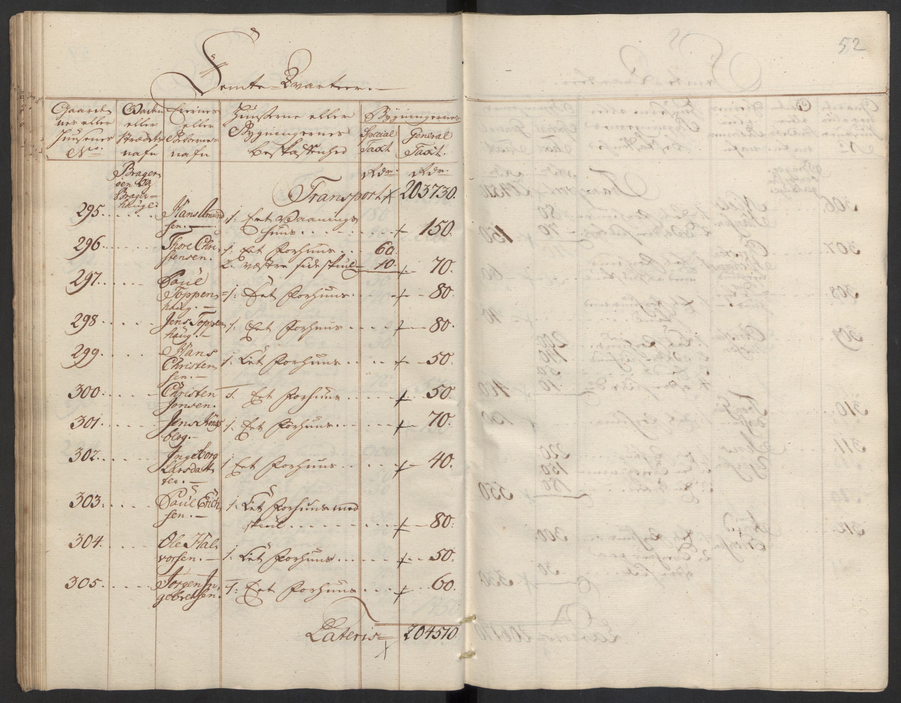 Kommersekollegiet, Brannforsikringskontoret 1767-1814, AV/RA-EA-5458/F/Fa/L0008/0002: Bragernes / Branntakstprotokoll, 1767, p. 52