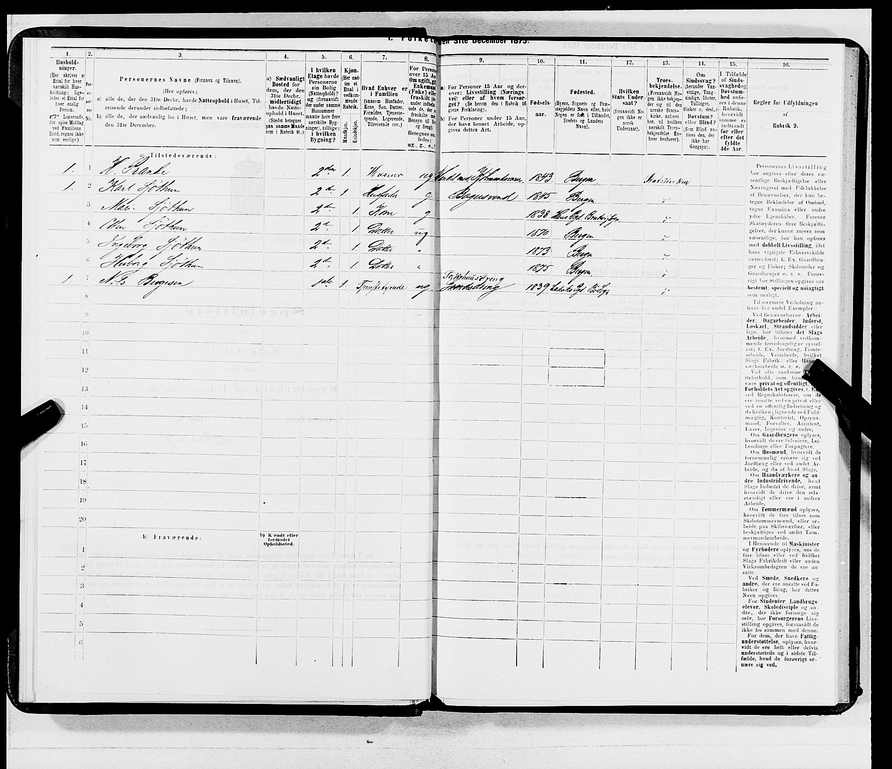 SAB, 1875 census for 1301 Bergen, 1875, p. 2961