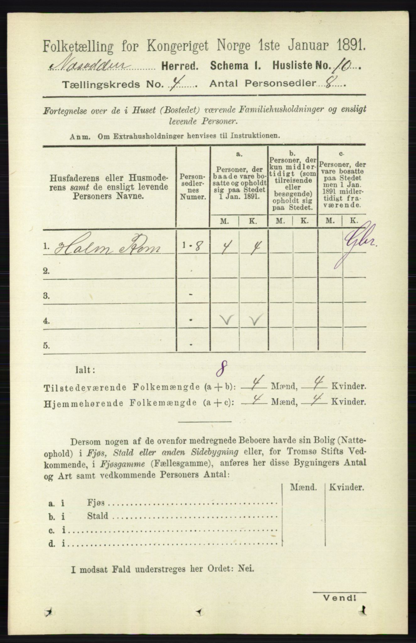 RA, 1891 census for 0216 Nesodden, 1891, p. 1656
