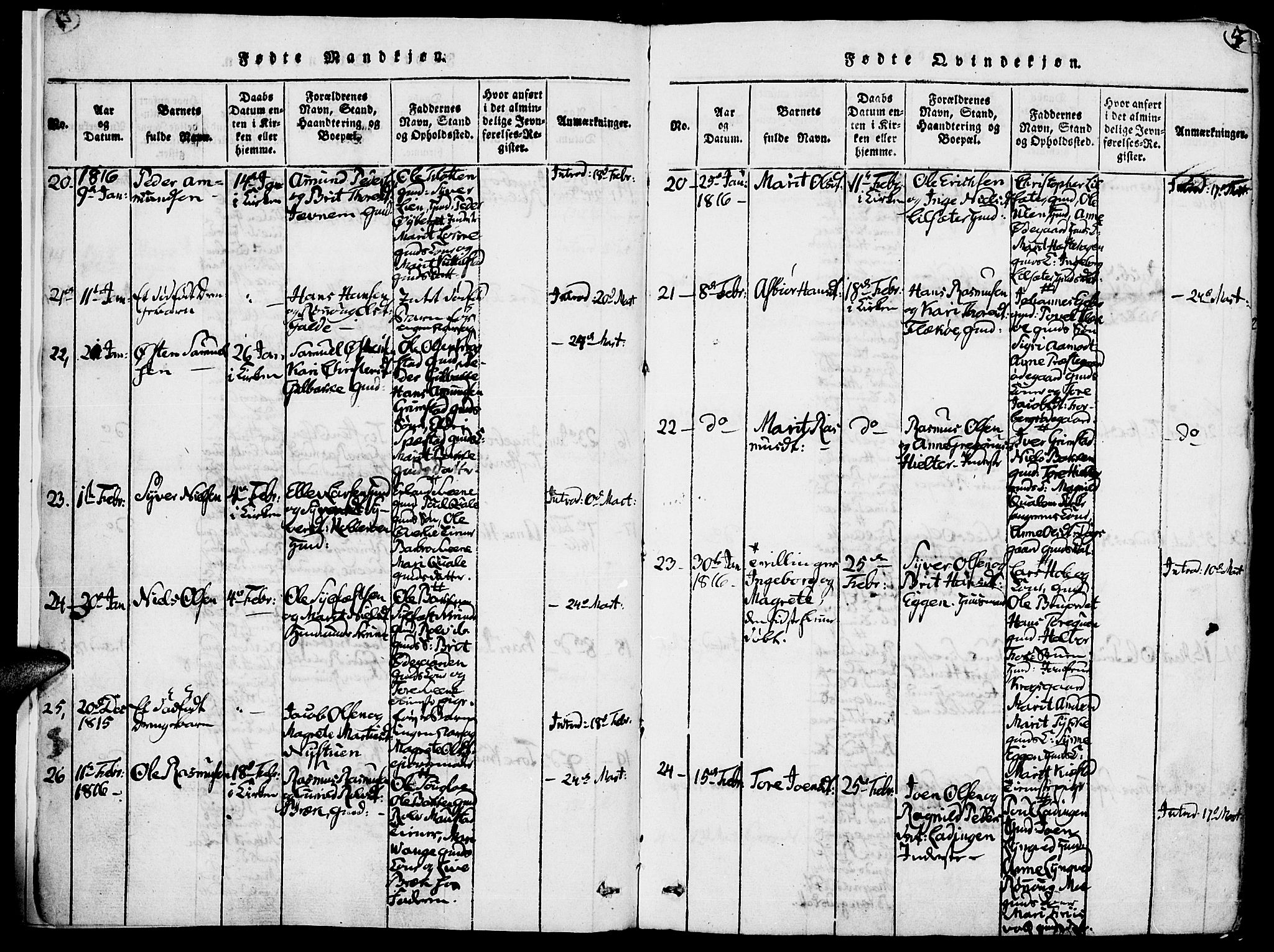 Lom prestekontor, AV/SAH-PREST-070/K/L0004: Parish register (official) no. 4, 1815-1825, p. 5