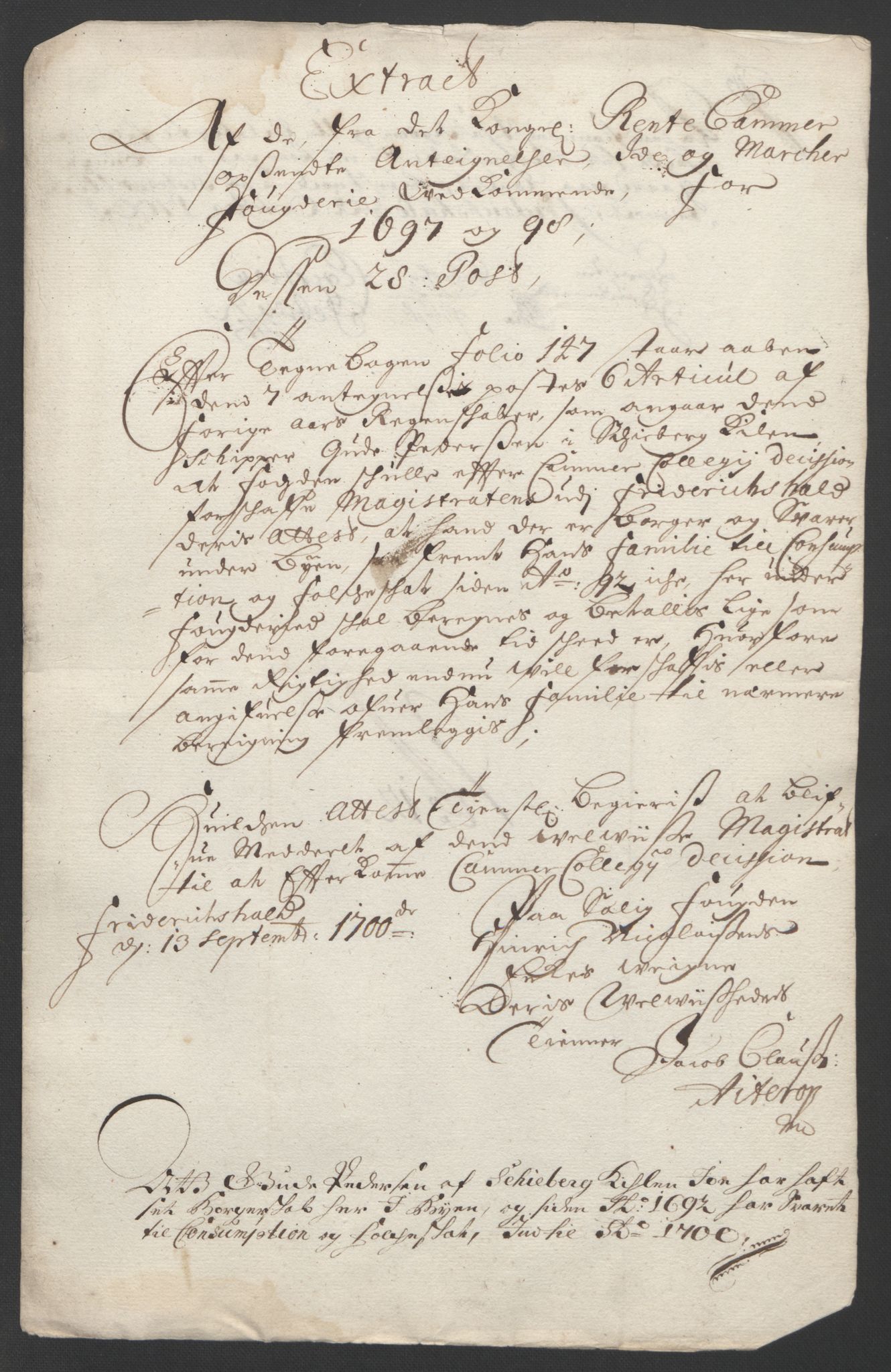 Rentekammeret inntil 1814, Reviderte regnskaper, Fogderegnskap, AV/RA-EA-4092/R01/L0014: Fogderegnskap Idd og Marker, 1699, p. 199