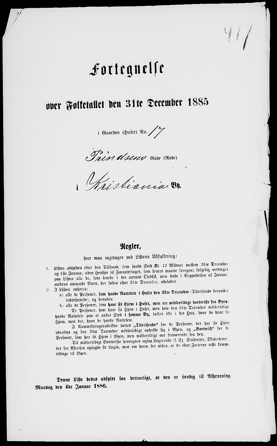 RA, 1885 census for 0301 Kristiania, 1885, p. 1503