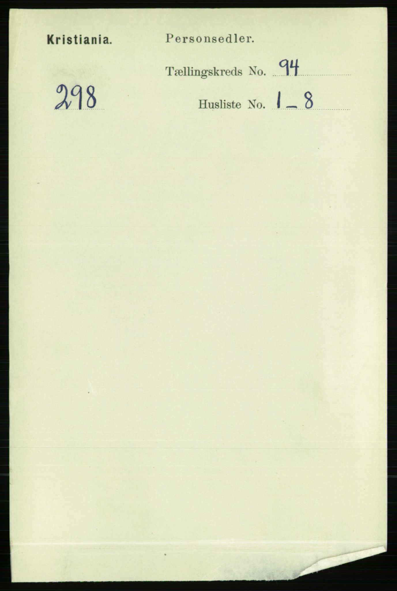 RA, 1891 census for 0301 Kristiania, 1891, p. 45977