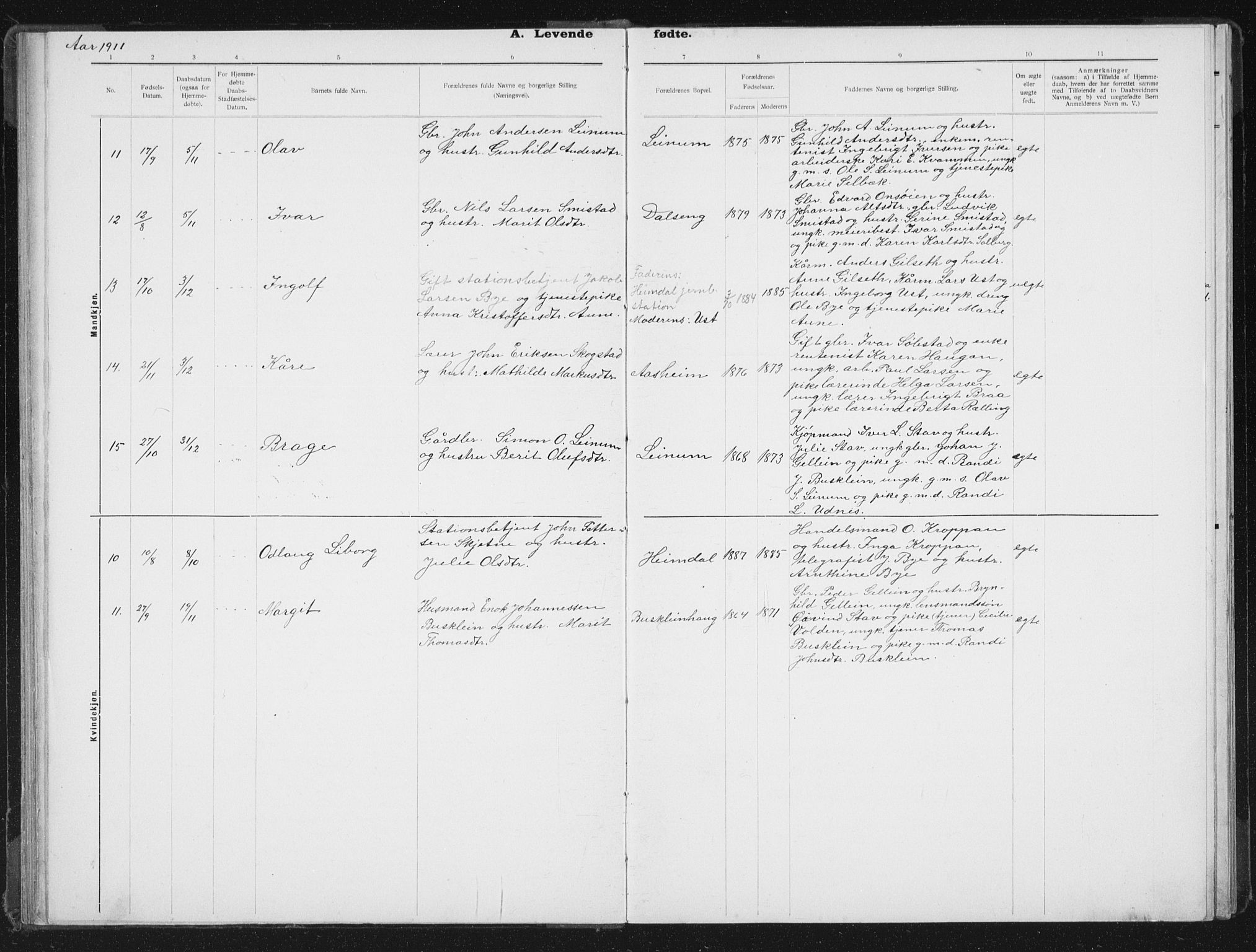 Ministerialprotokoller, klokkerbøker og fødselsregistre - Sør-Trøndelag, AV/SAT-A-1456/613/L0396: Parish register (copy) no. 613C04, 1902-1938