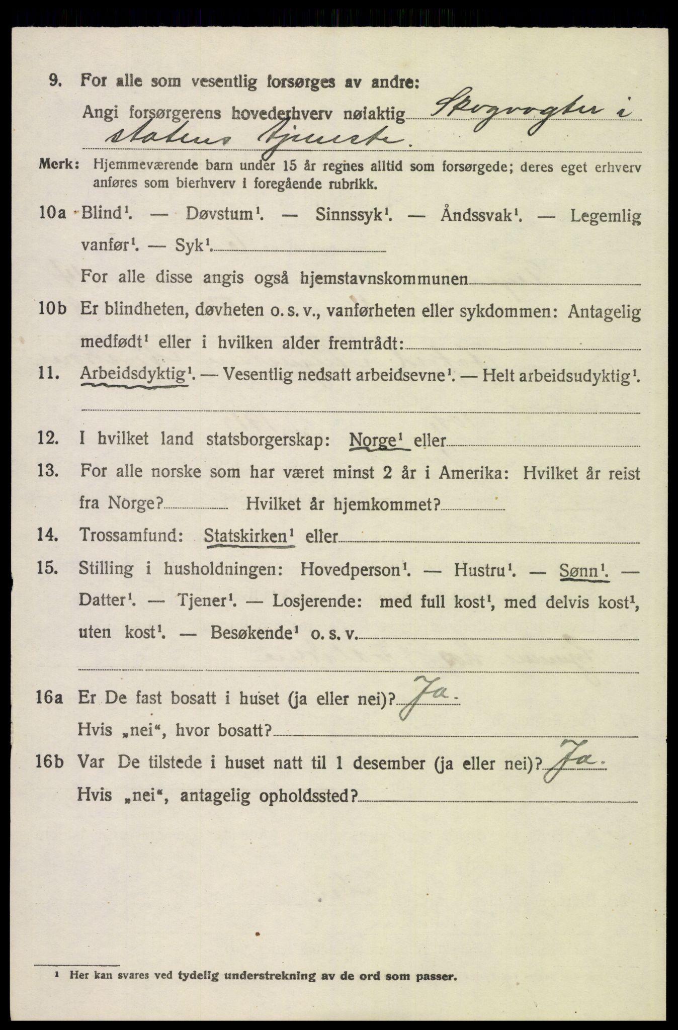 SAH, 1920 census for Trysil, 1920, p. 7876