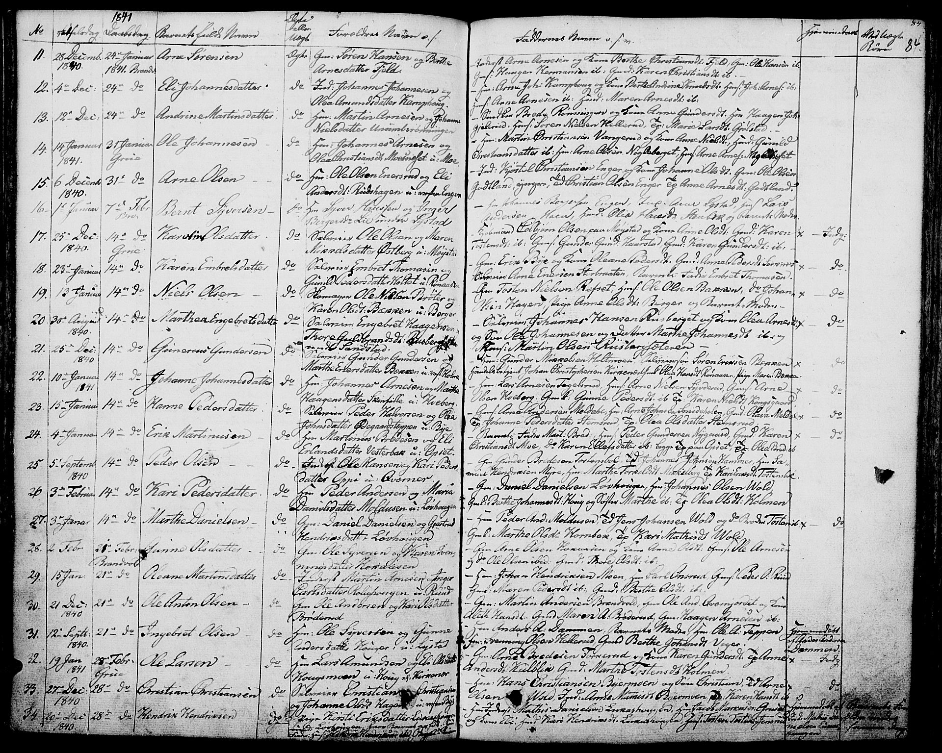 Grue prestekontor, AV/SAH-PREST-036/H/Ha/Haa/L0007: Parish register (official) no. 7, 1830-1847, p. 84