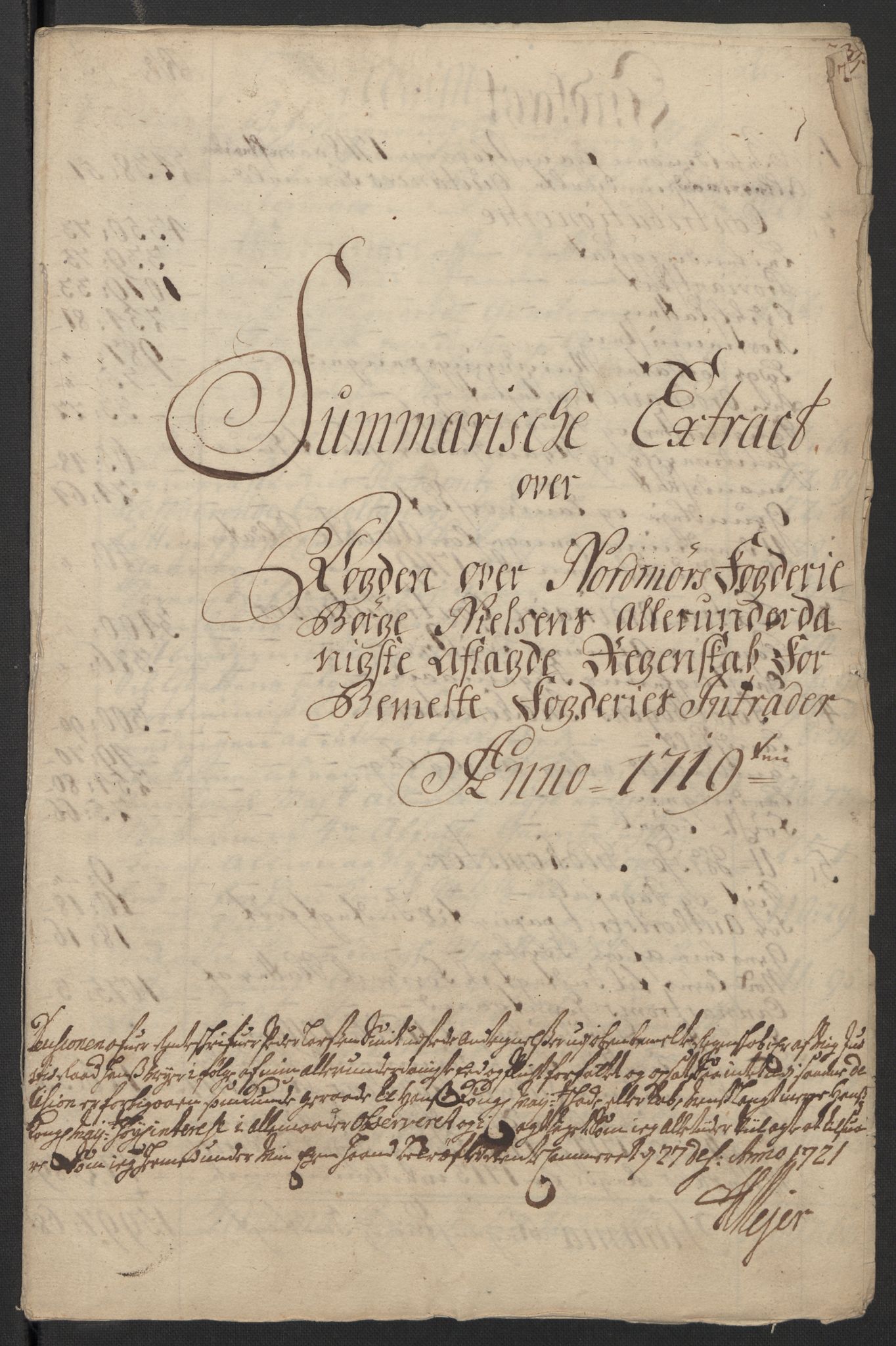 Rentekammeret inntil 1814, Reviderte regnskaper, Fogderegnskap, AV/RA-EA-4092/R56/L3752: Fogderegnskap Nordmøre, 1719, p. 12