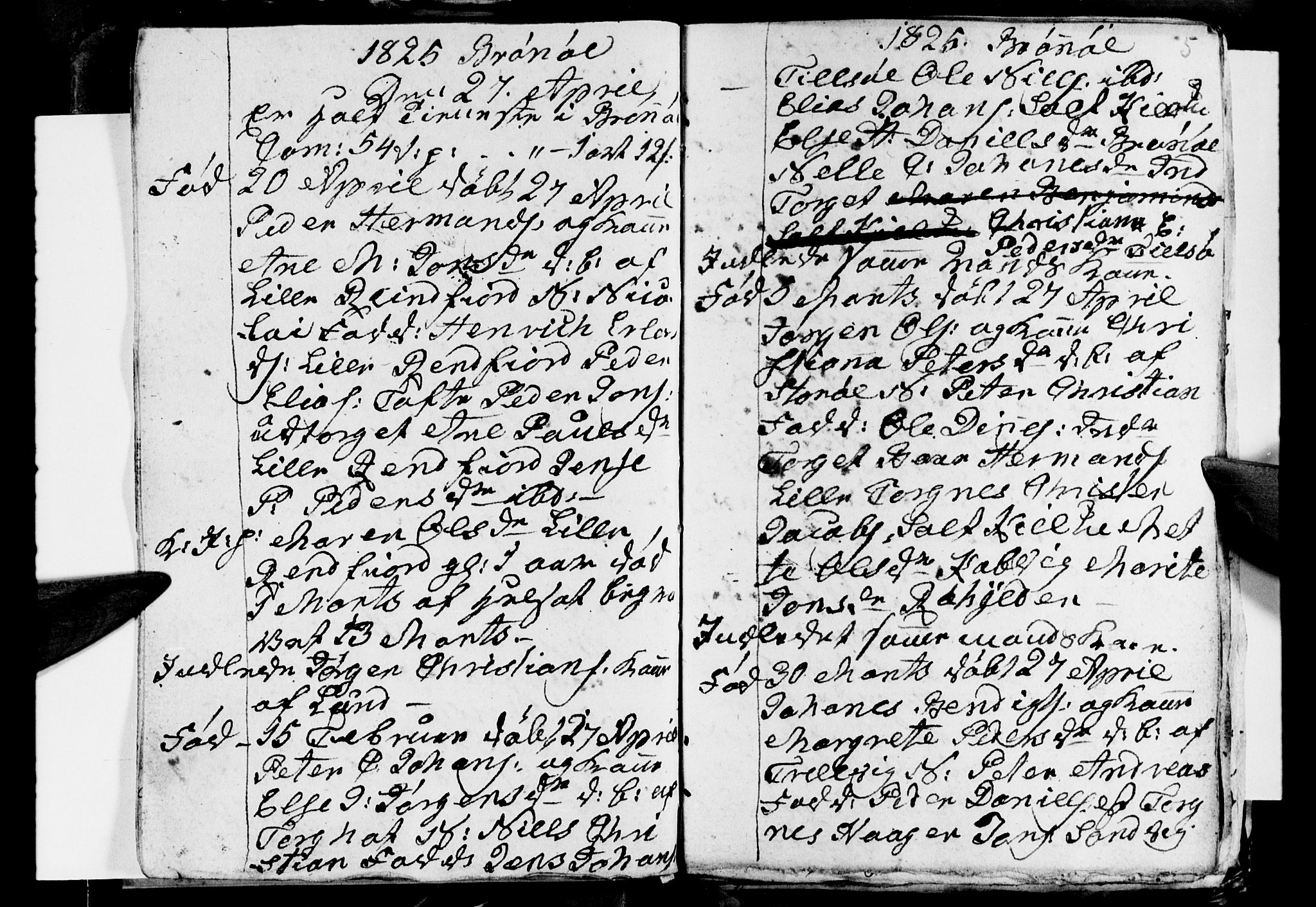 Ministerialprotokoller, klokkerbøker og fødselsregistre - Nordland, AV/SAT-A-1459/813/L0210: Parish register (copy) no. 813C02, 1825-1836, p. 5