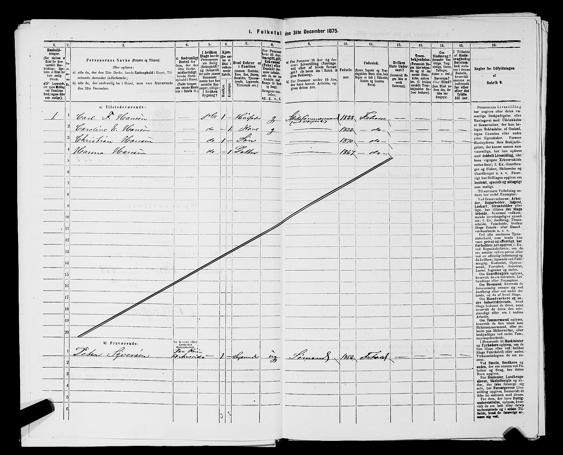RA, 1875 census for 0101P Fredrikshald, 1875, p. 621