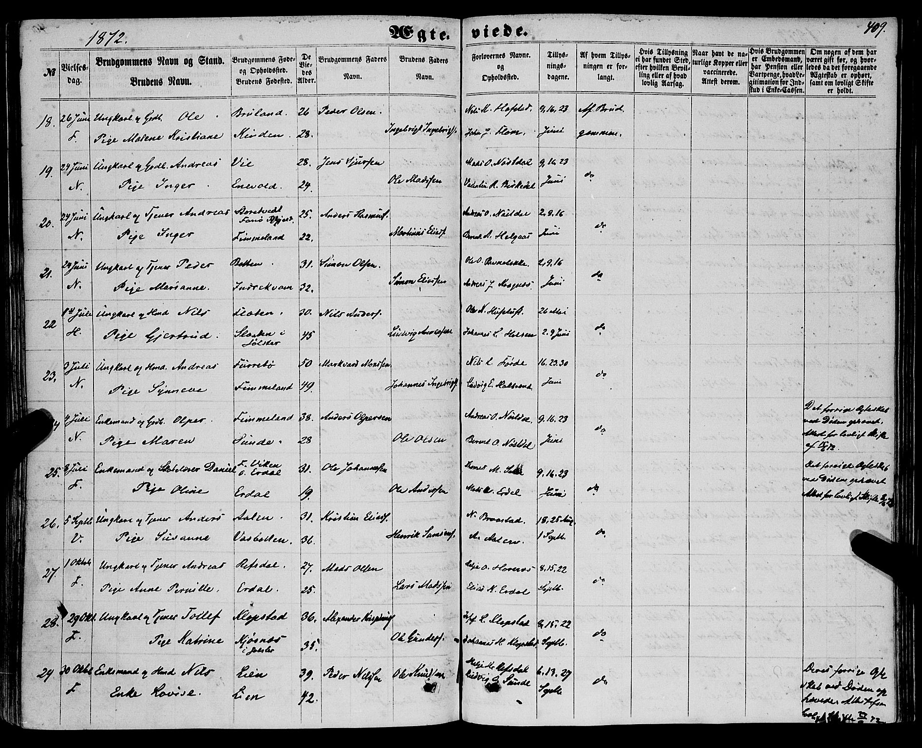 Førde sokneprestembete, SAB/A-79901/H/Haa/Haaa/L0009: Parish register (official) no. A 9, 1861-1877, p. 409