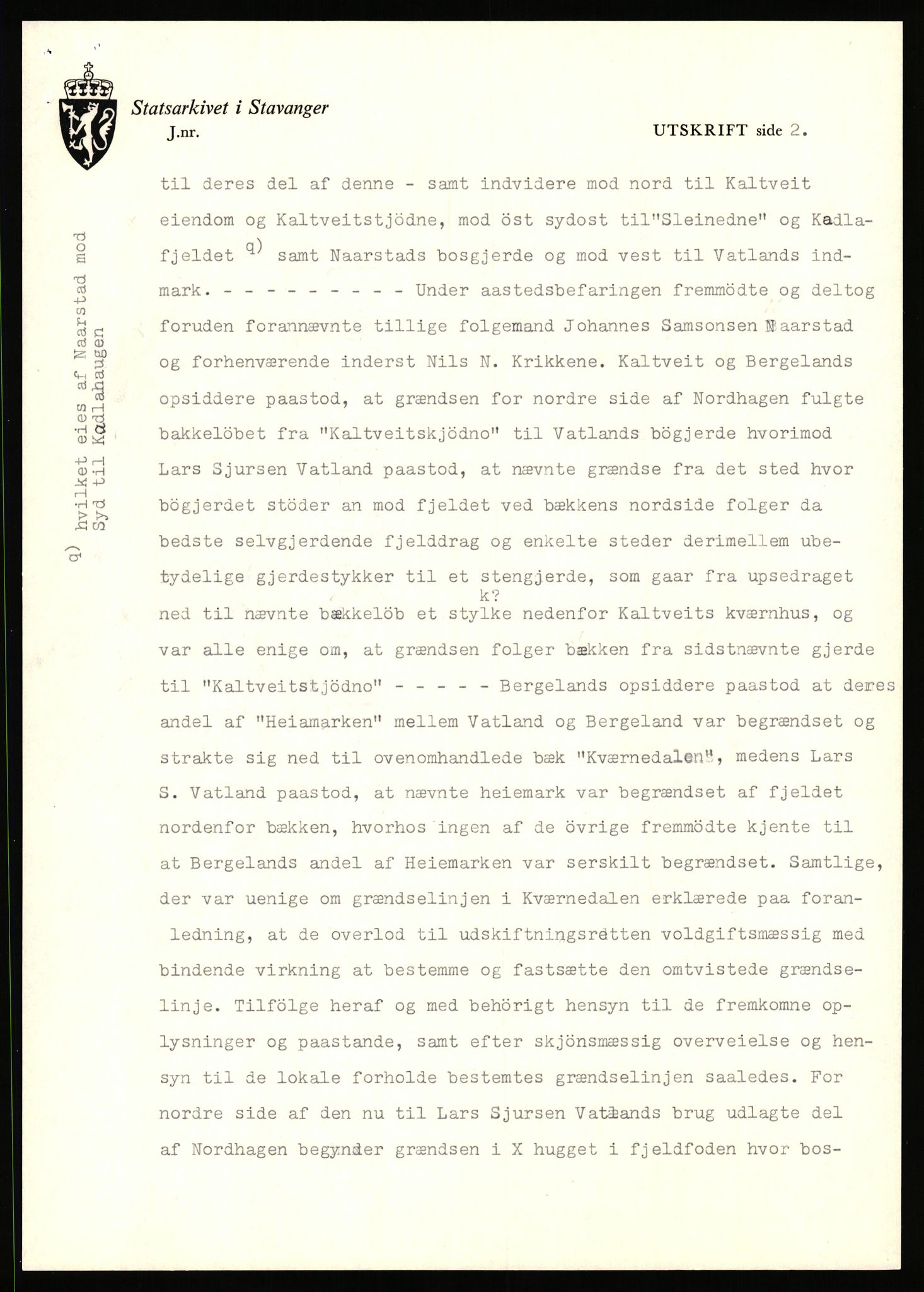 Statsarkivet i Stavanger, SAST/A-101971/03/Y/Yj/L0064: Avskrifter sortert etter gårdsnavn: Noreim - Odland i Bjerkreim, 1750-1930, p. 603