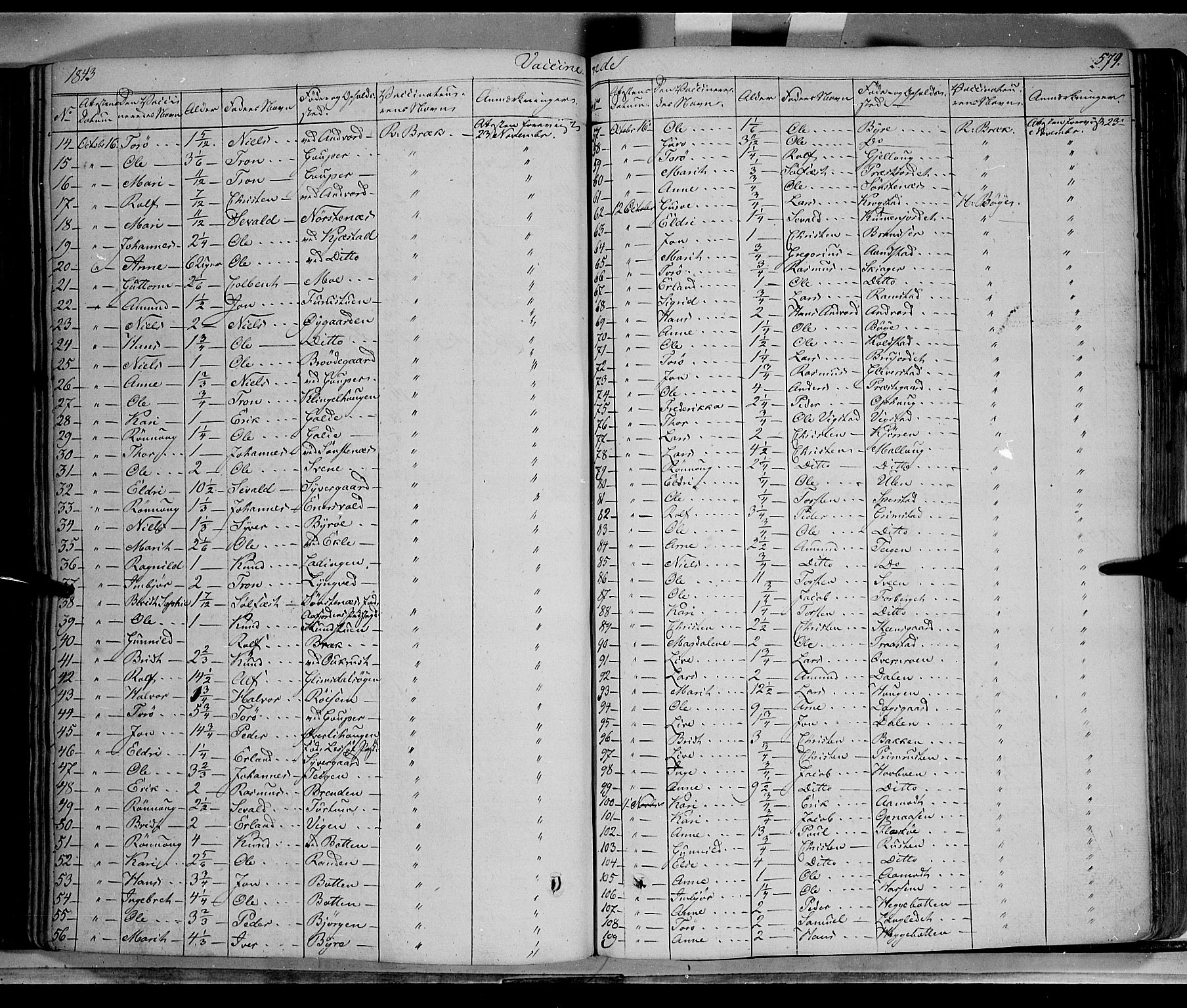 Lom prestekontor, SAH/PREST-070/K/L0006: Parish register (official) no. 6B, 1837-1863, p. 579