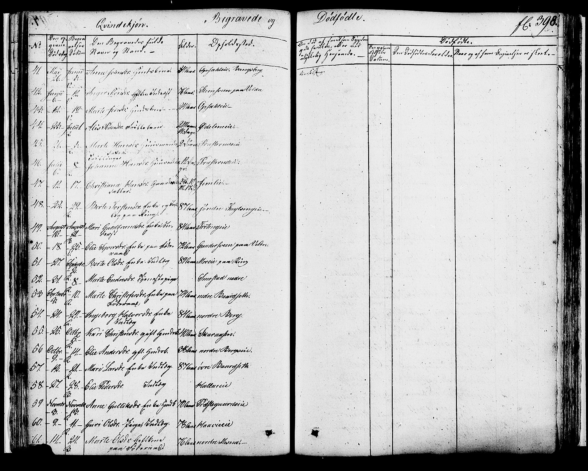 Ringsaker prestekontor, SAH/PREST-014/K/Ka/L0007: Parish register (official) no. 7B, 1826-1837, p. 398