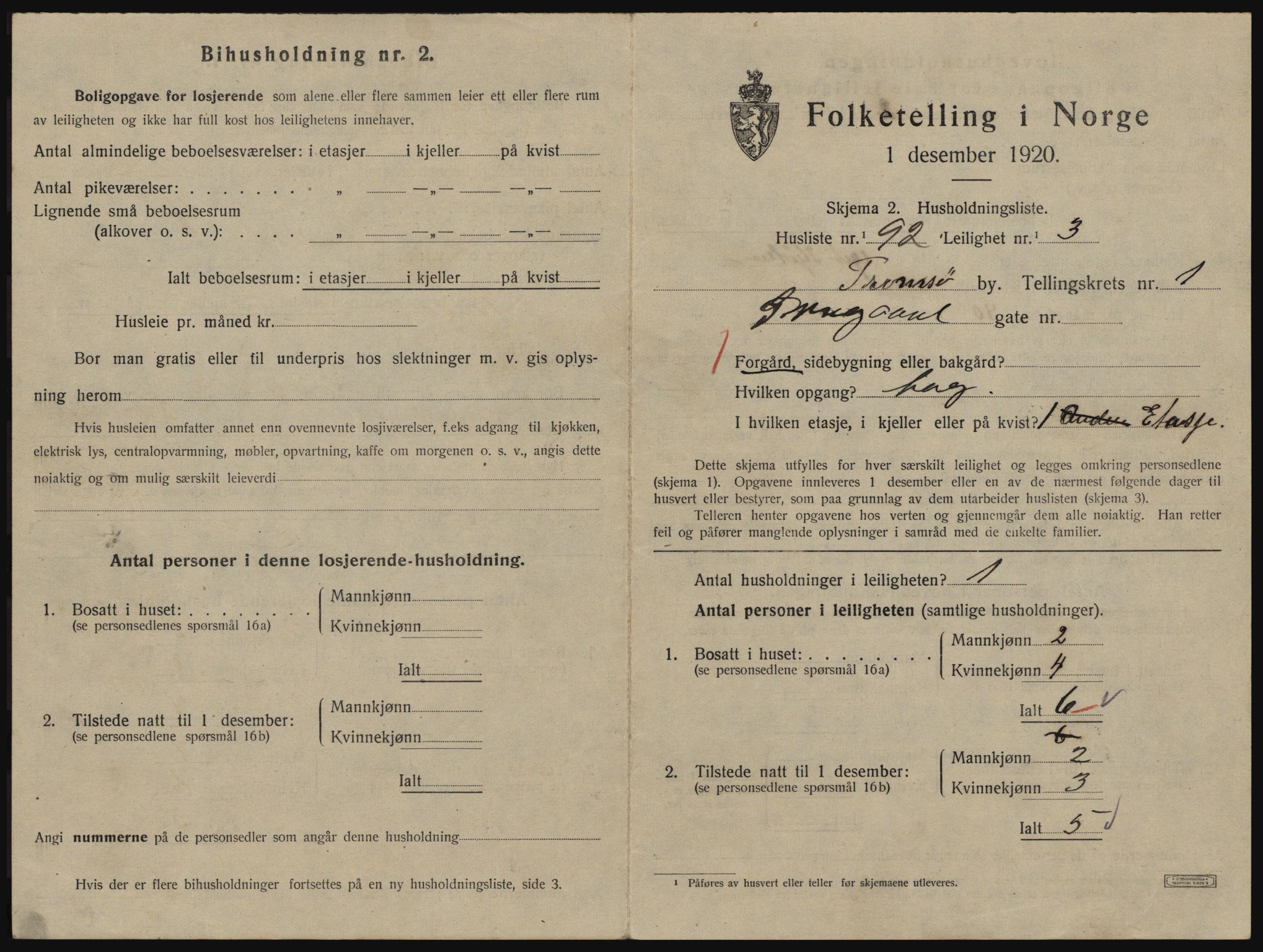 SATØ, 1920 census for Tromsø, 1920, p. 2775