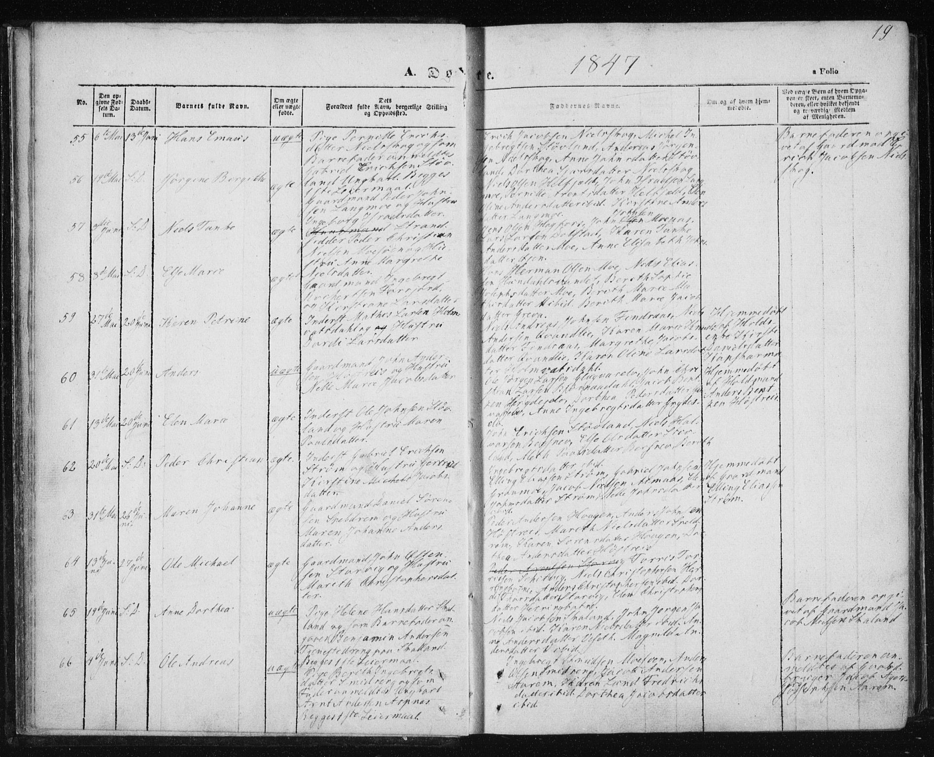 Ministerialprotokoller, klokkerbøker og fødselsregistre - Nordland, SAT/A-1459/820/L0291: Parish register (official) no. 820A12, 1846-1854, p. 19