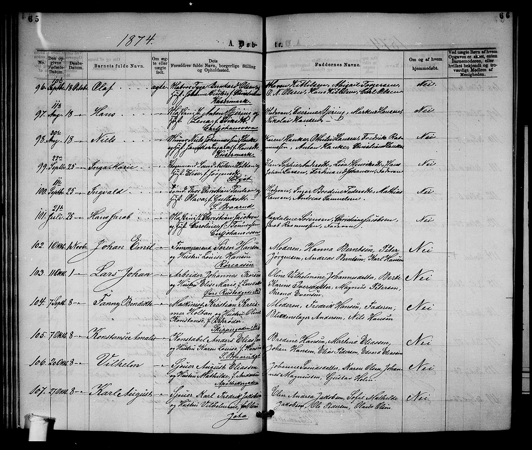 Horten kirkebøker, AV/SAKO-A-348/G/Ga/L0003: Parish register (copy) no. 3, 1872-1877, p. 65-66