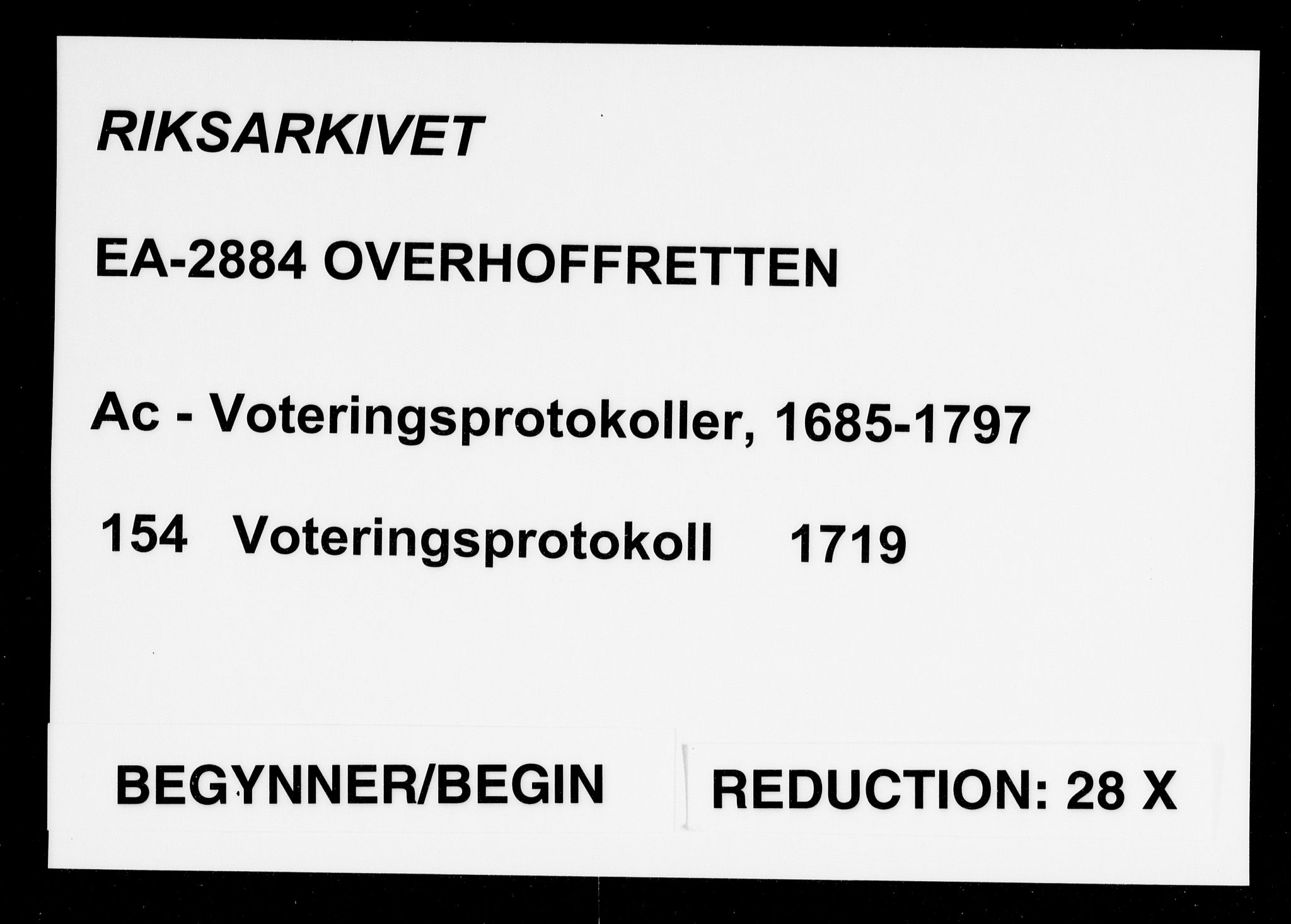 Overhoffretten 1667-1797, AV/RA-EA-2884/Ac/L0154: Voteringsprotokoll, 1719