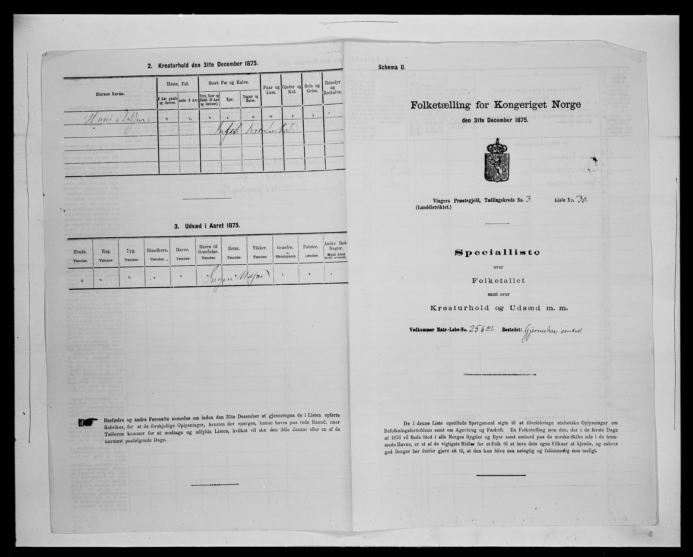 SAH, 1875 census for 0421L Vinger/Vinger og Austmarka, 1875, p. 448