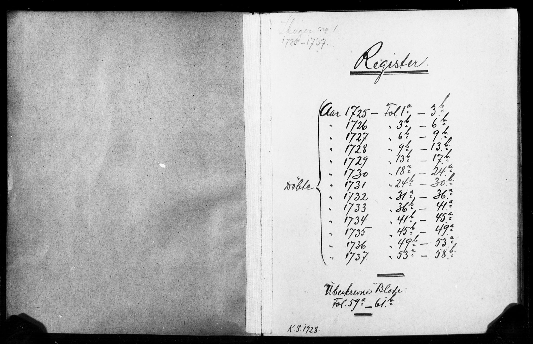 Strømsø kirkebøker, SAKO/A-246/F/Fb/L0001: Parish register (official) no. II 1, 1725-1737