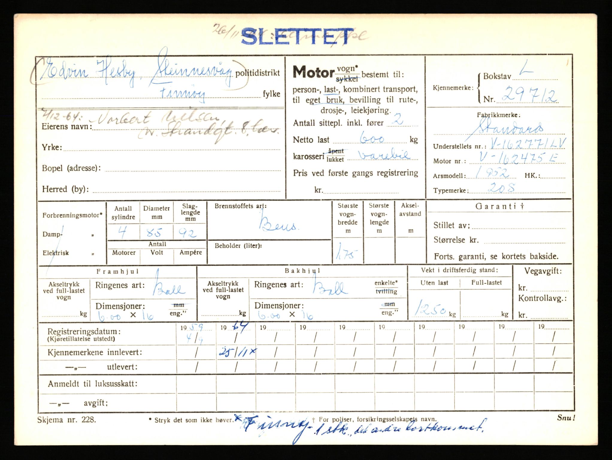 Stavanger trafikkstasjon, AV/SAST-A-101942/0/F/L0048: L-29100 - L-29899, 1930-1971, p. 1651