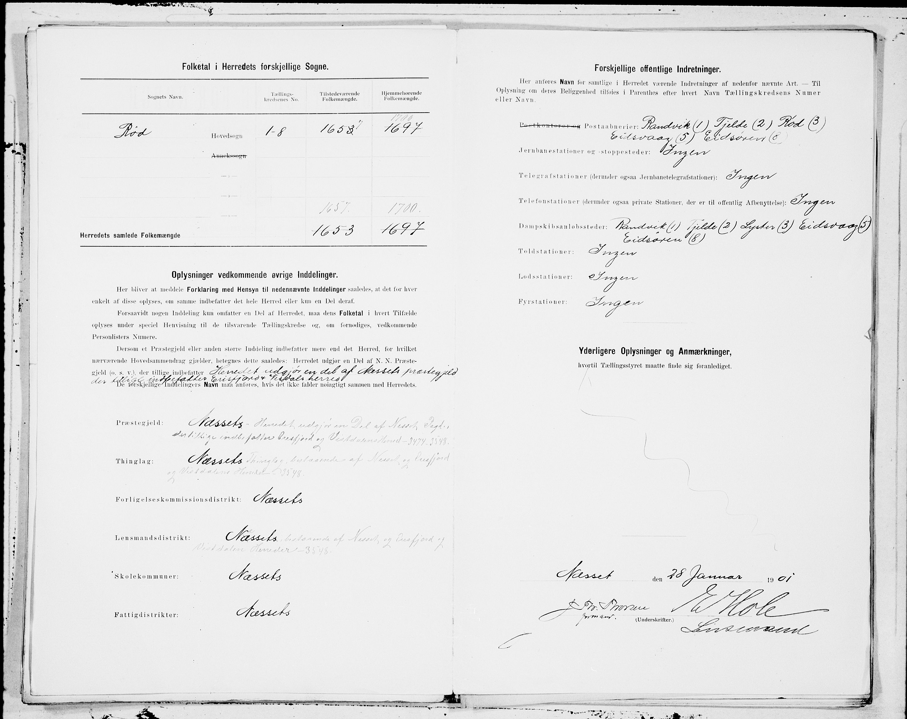 SAT, 1900 census for Nesset, 1900, p. 19