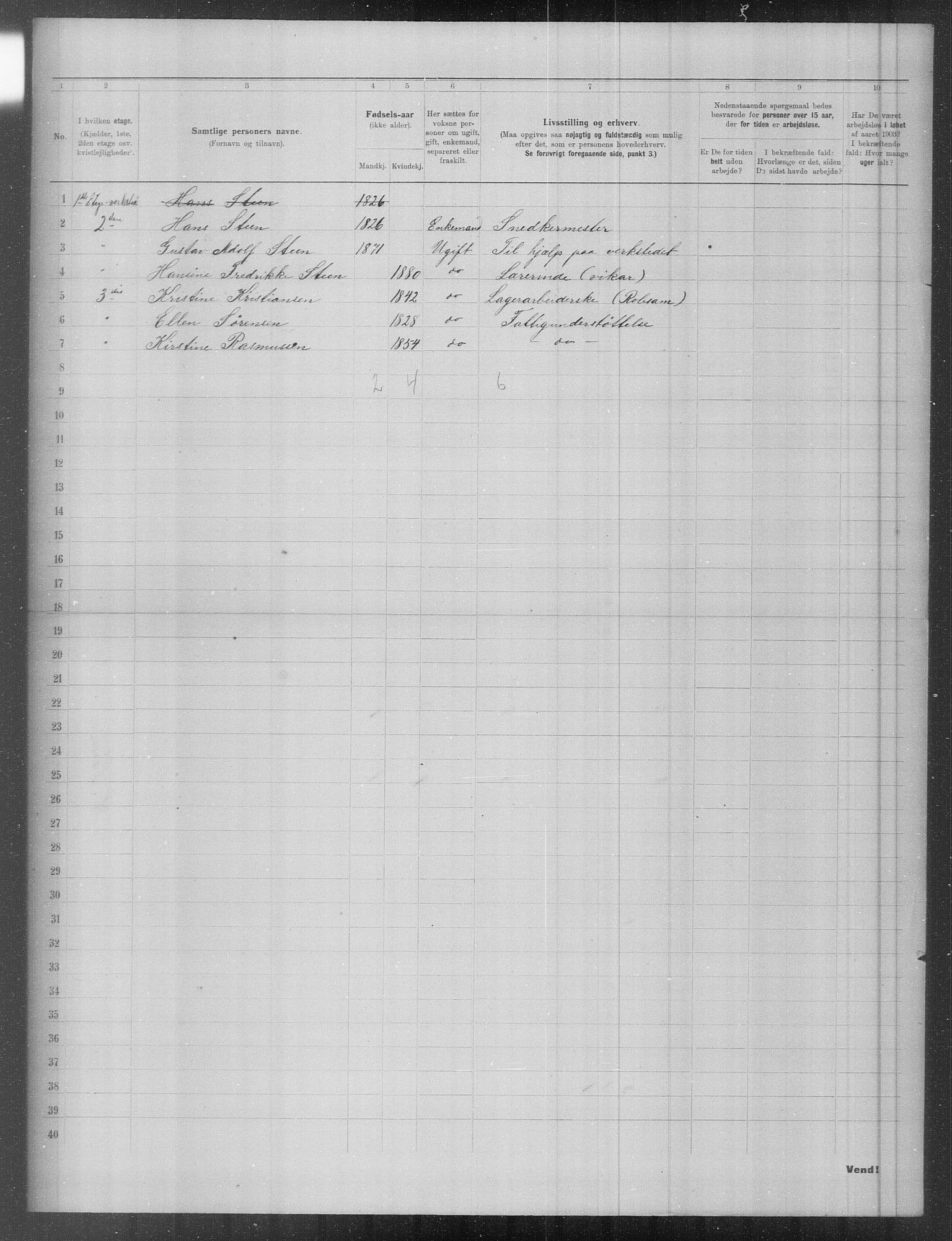 OBA, Municipal Census 1903 for Kristiania, 1903, p. 8141