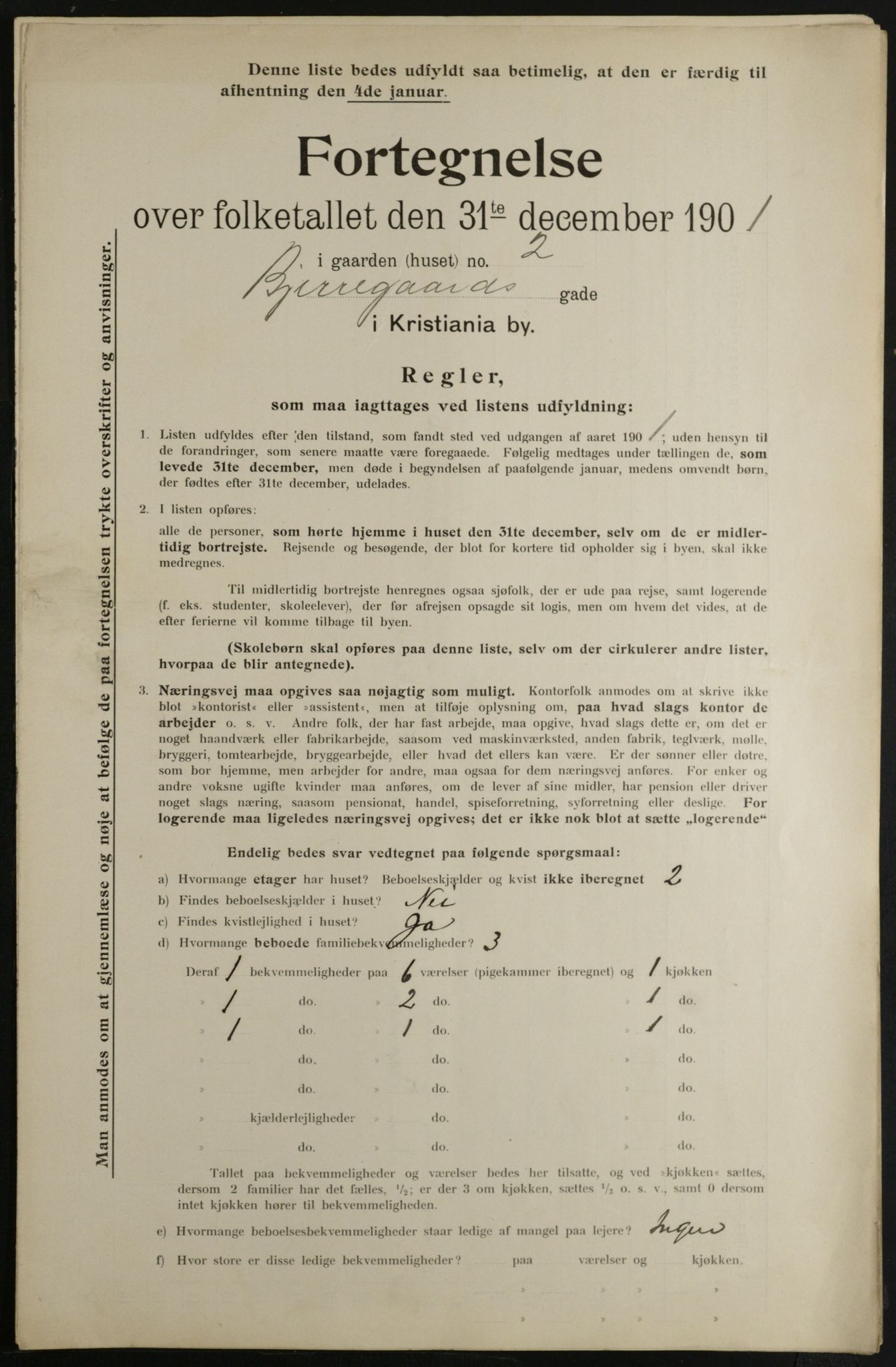 OBA, Municipal Census 1901 for Kristiania, 1901, p. 958