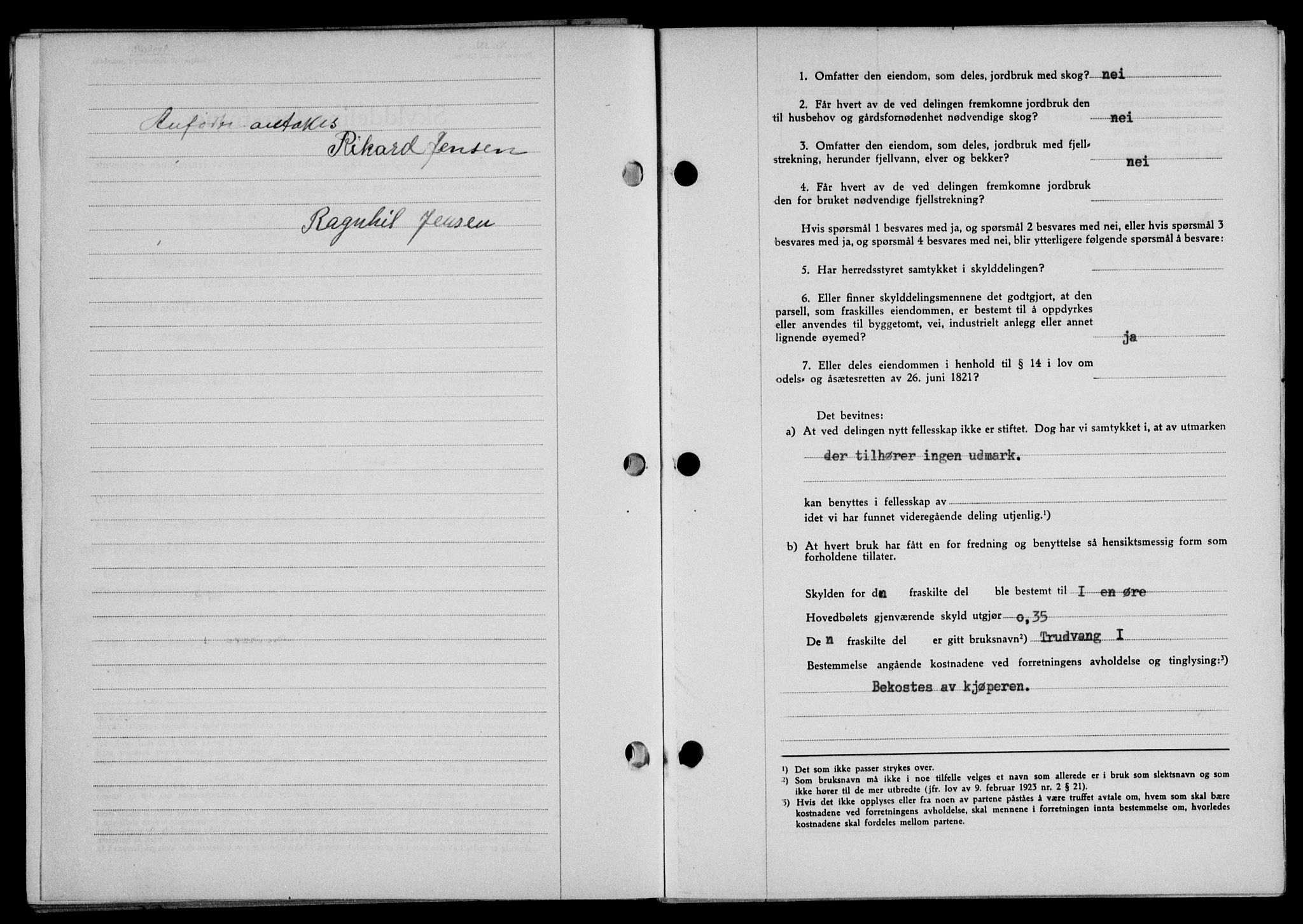 Lofoten sorenskriveri, SAT/A-0017/1/2/2C/L0009a: Mortgage book no. 9a, 1941-1942, Diary no: : 2054/1941