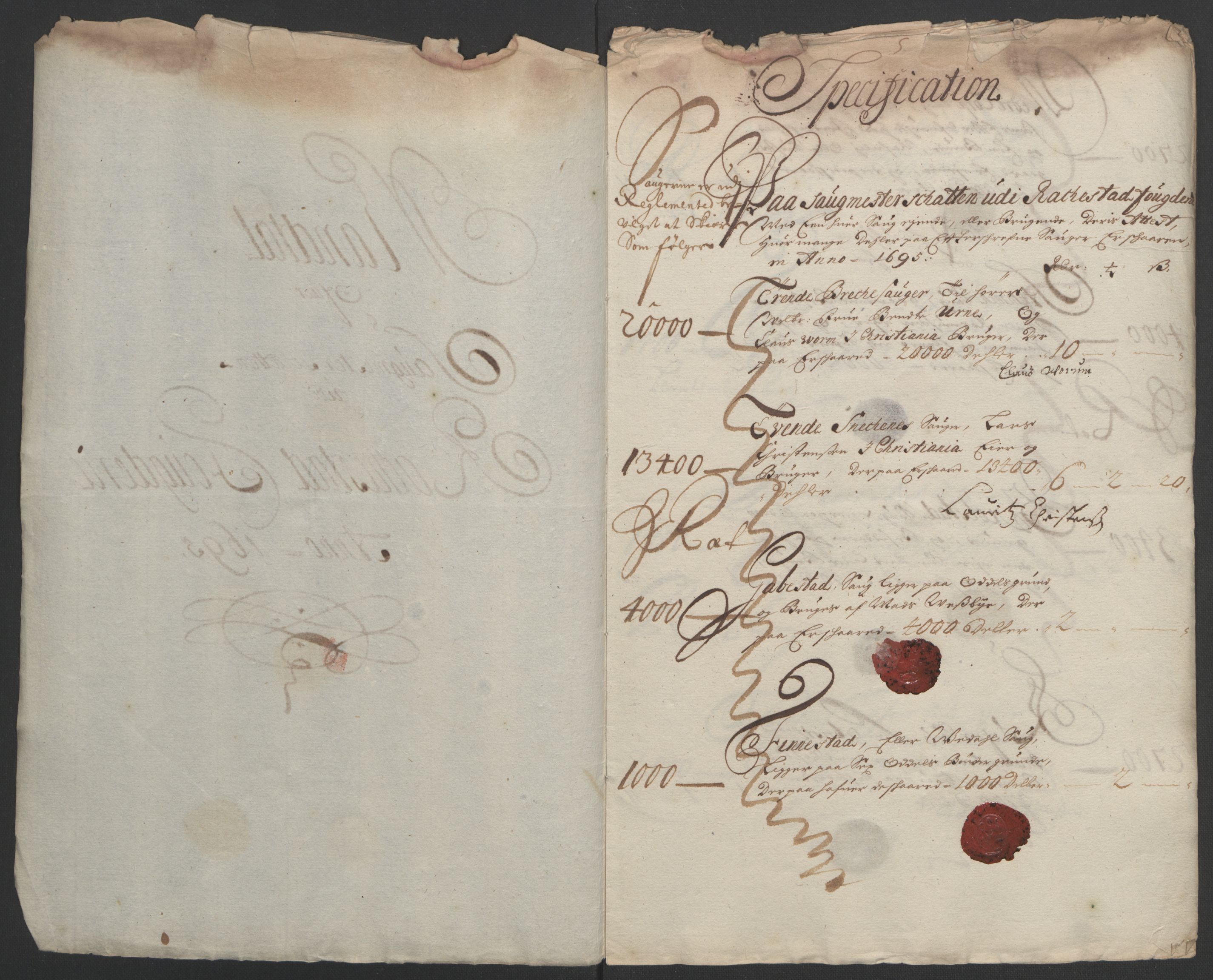 Rentekammeret inntil 1814, Reviderte regnskaper, Fogderegnskap, RA/EA-4092/R07/L0285: Fogderegnskap Rakkestad, Heggen og Frøland, 1695, p. 218