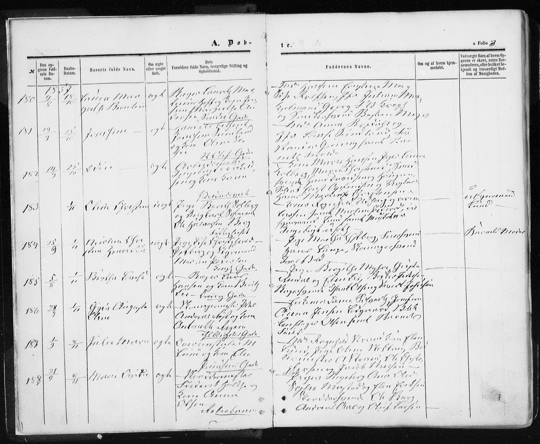 Ministerialprotokoller, klokkerbøker og fødselsregistre - Sør-Trøndelag, SAT/A-1456/601/L0053: Parish register (official) no. 601A21, 1857-1865, p. 3