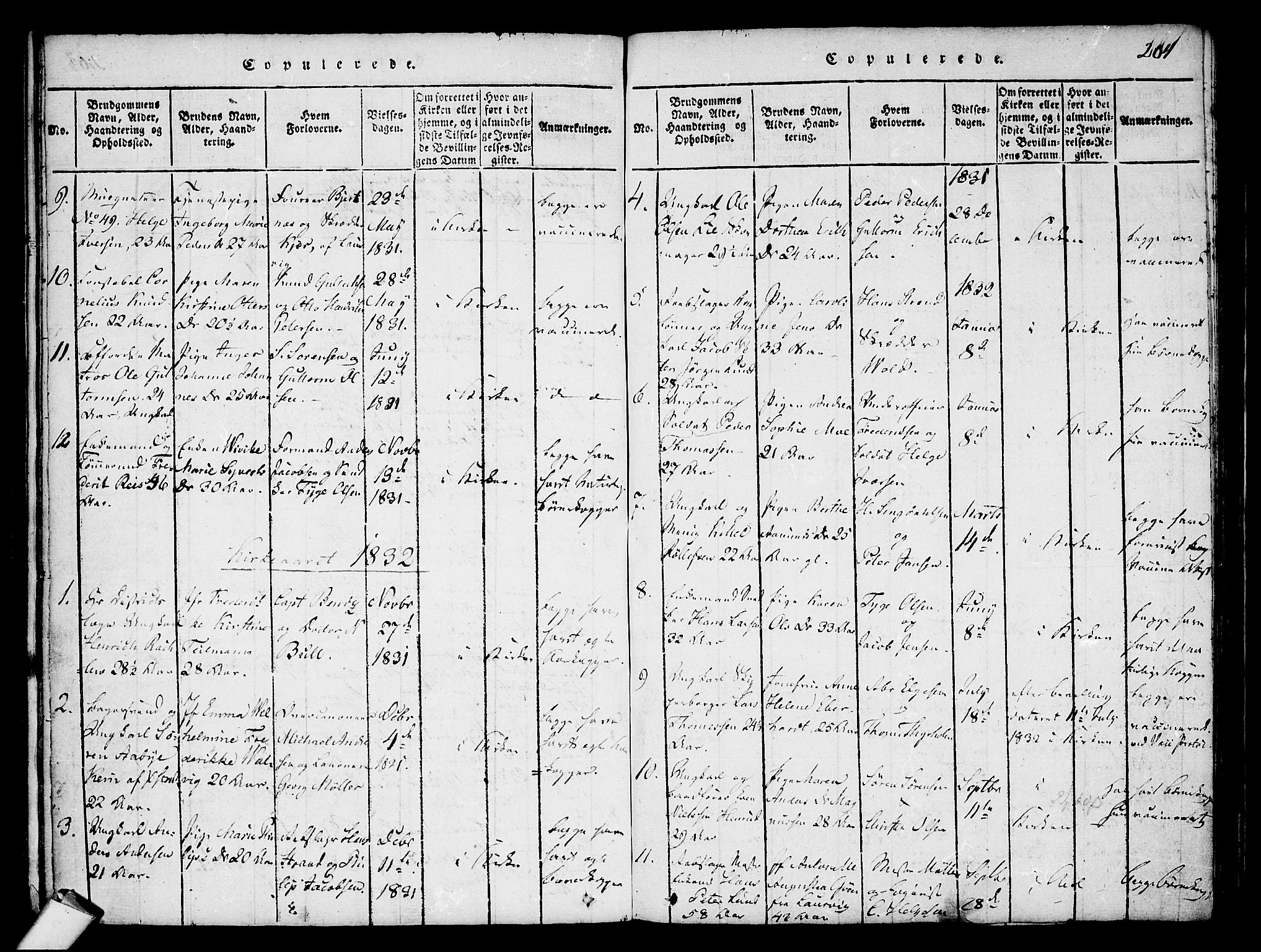 Stavern kirkebøker, SAKO/A-318/F/Fa/L0006: Parish register (official) no. 6, 1816-1839, p. 204