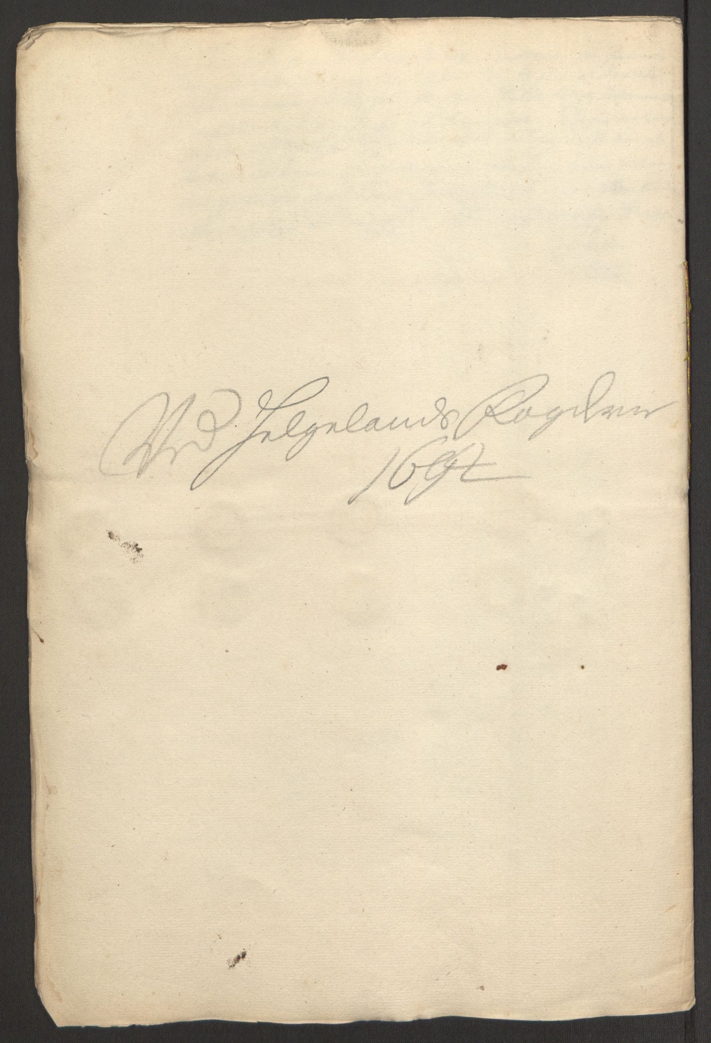 Rentekammeret inntil 1814, Reviderte regnskaper, Fogderegnskap, RA/EA-4092/R65/L4505: Fogderegnskap Helgeland, 1693-1696, p. 261