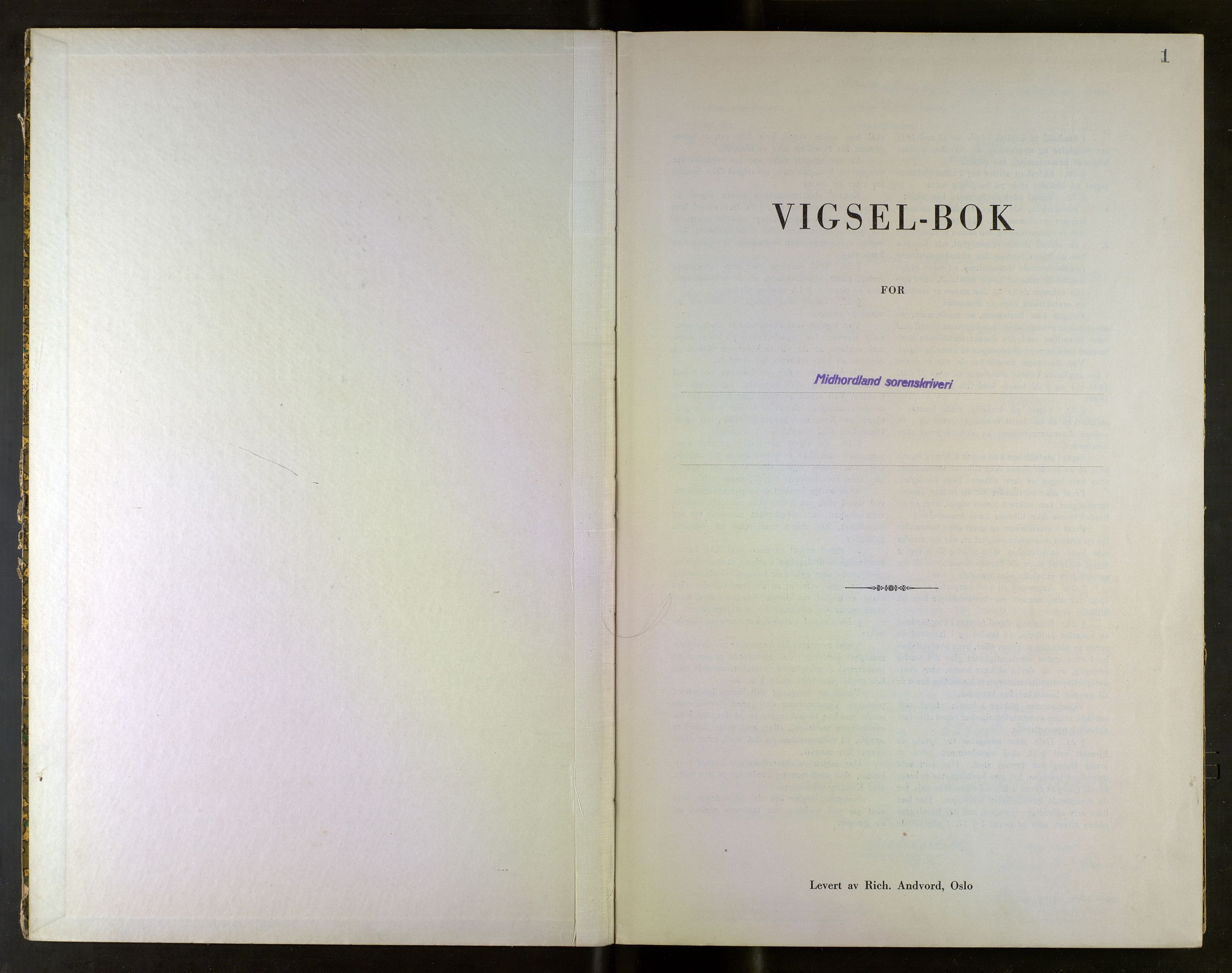 Midhordland sorenskriveri, SAB/A-3001/1/M/Mc/Mca/L0003: Notarialbilag. Vigselbøker, 1942-1943, p. 1