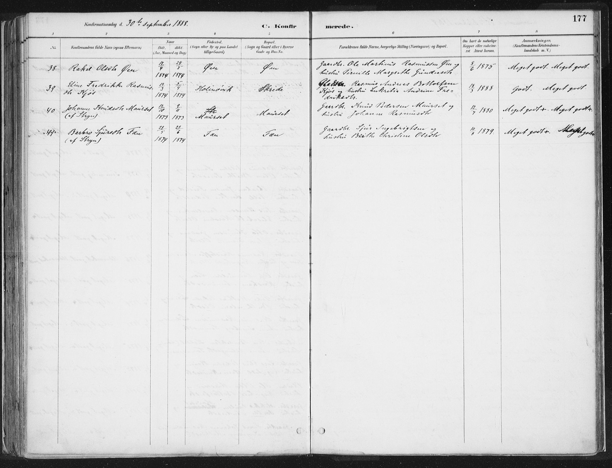 Hornindal sokneprestembete, AV/SAB-A-82401/H/Haa/Haaa/L0003/0001: Parish register (official) no. A 3A, 1887-1917, p. 177