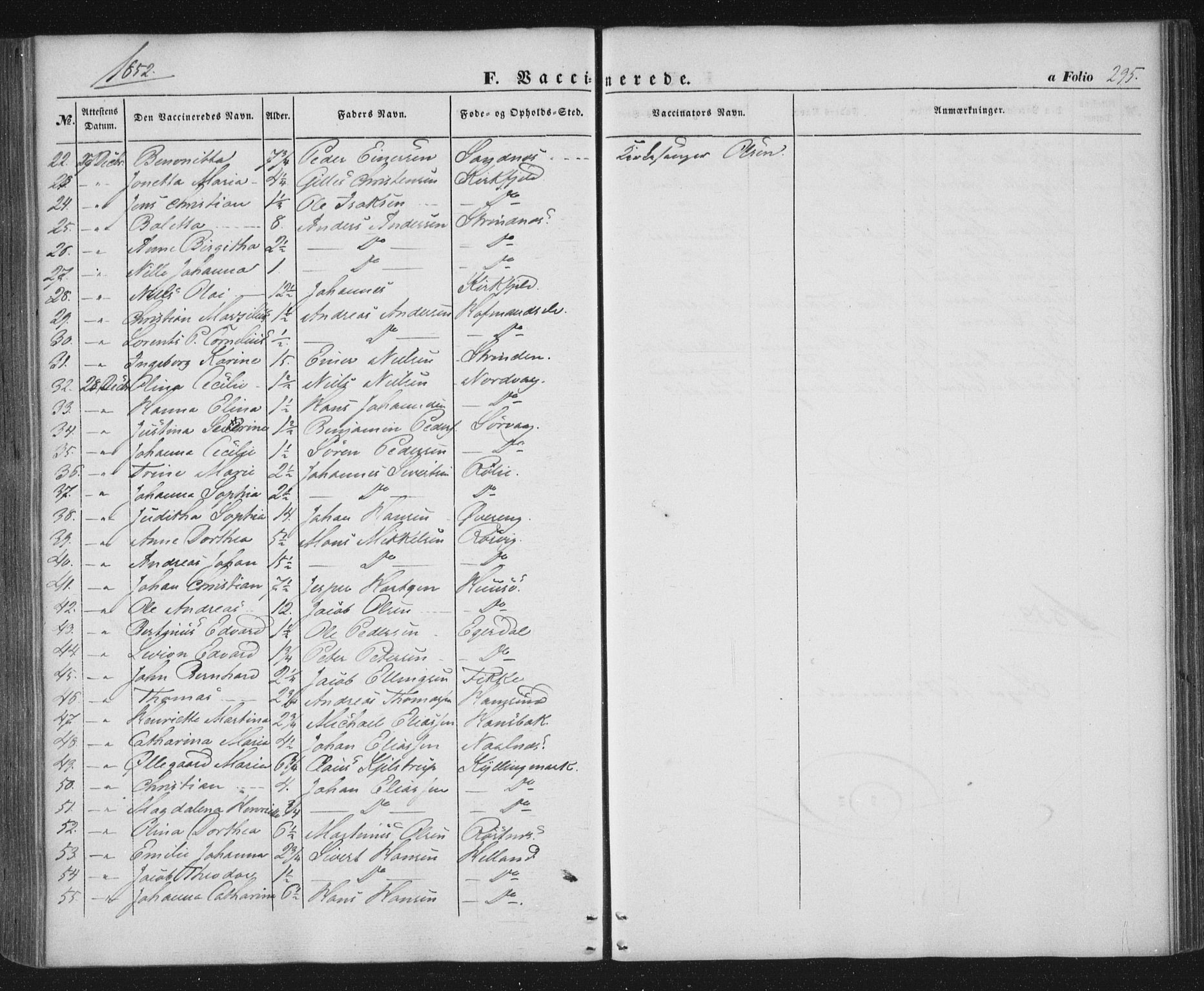 Ministerialprotokoller, klokkerbøker og fødselsregistre - Nordland, AV/SAT-A-1459/859/L0844: Parish register (official) no. 859A04, 1849-1862, p. 295