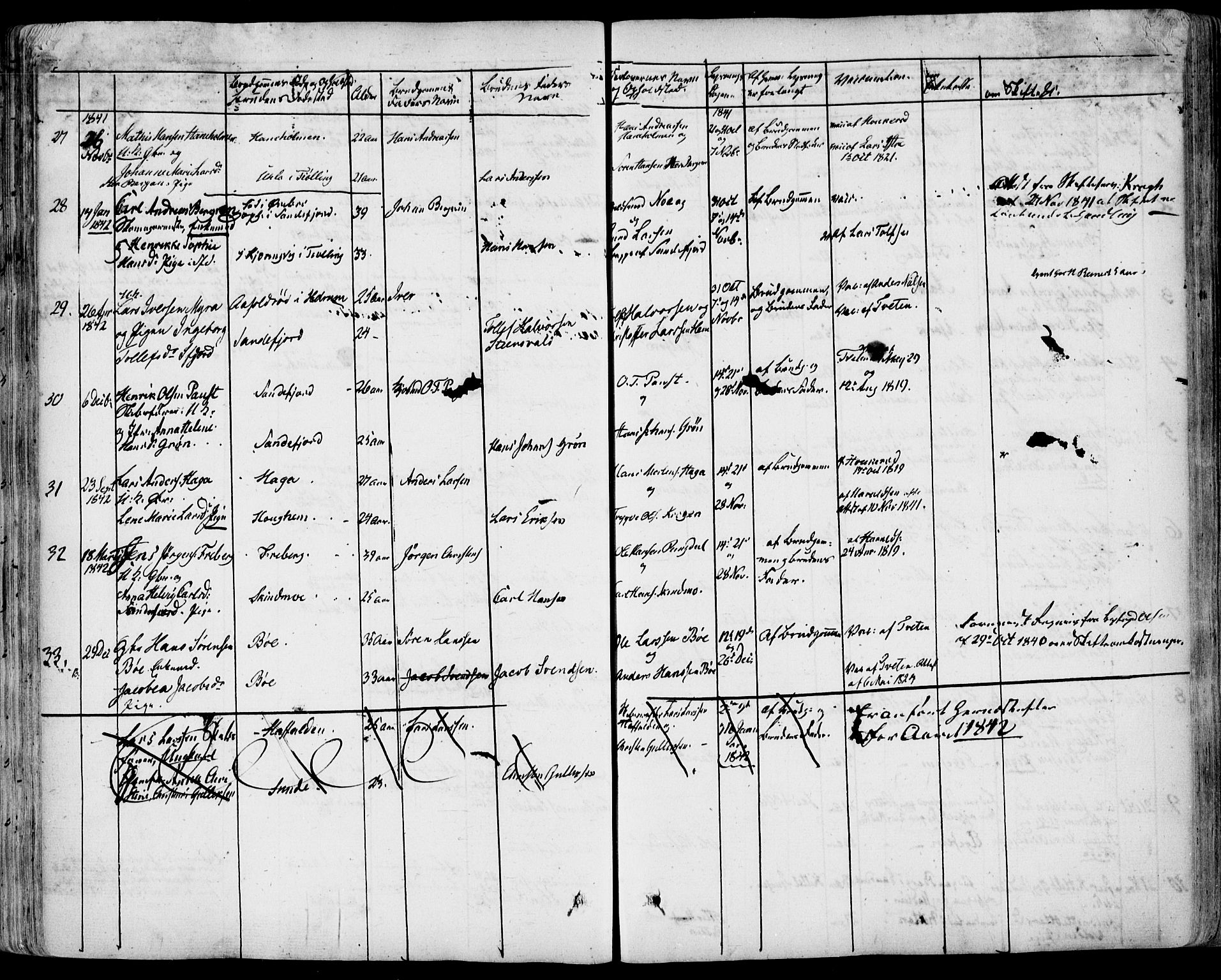 Sandar kirkebøker, AV/SAKO-A-243/F/Fa/L0005: Parish register (official) no. 5, 1832-1847, p. 628-629